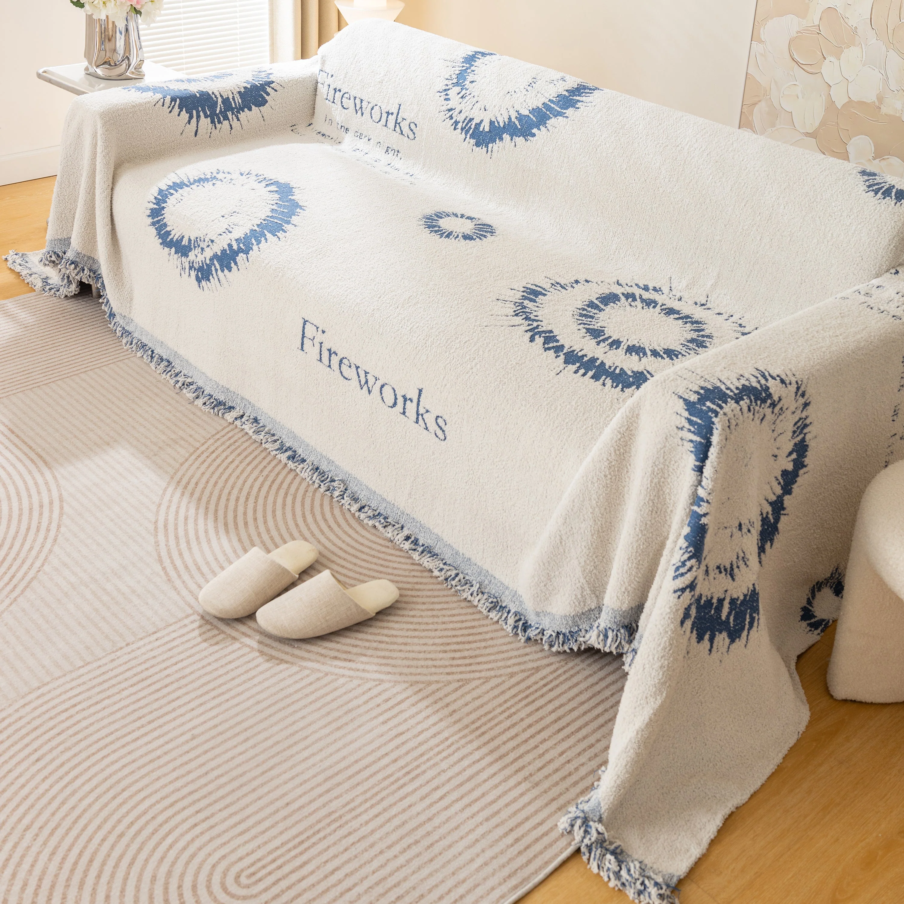 Fireworks Reversible Couch Cover Blankets Furniture Covers Washable Sectional Couch Covers - Image 71