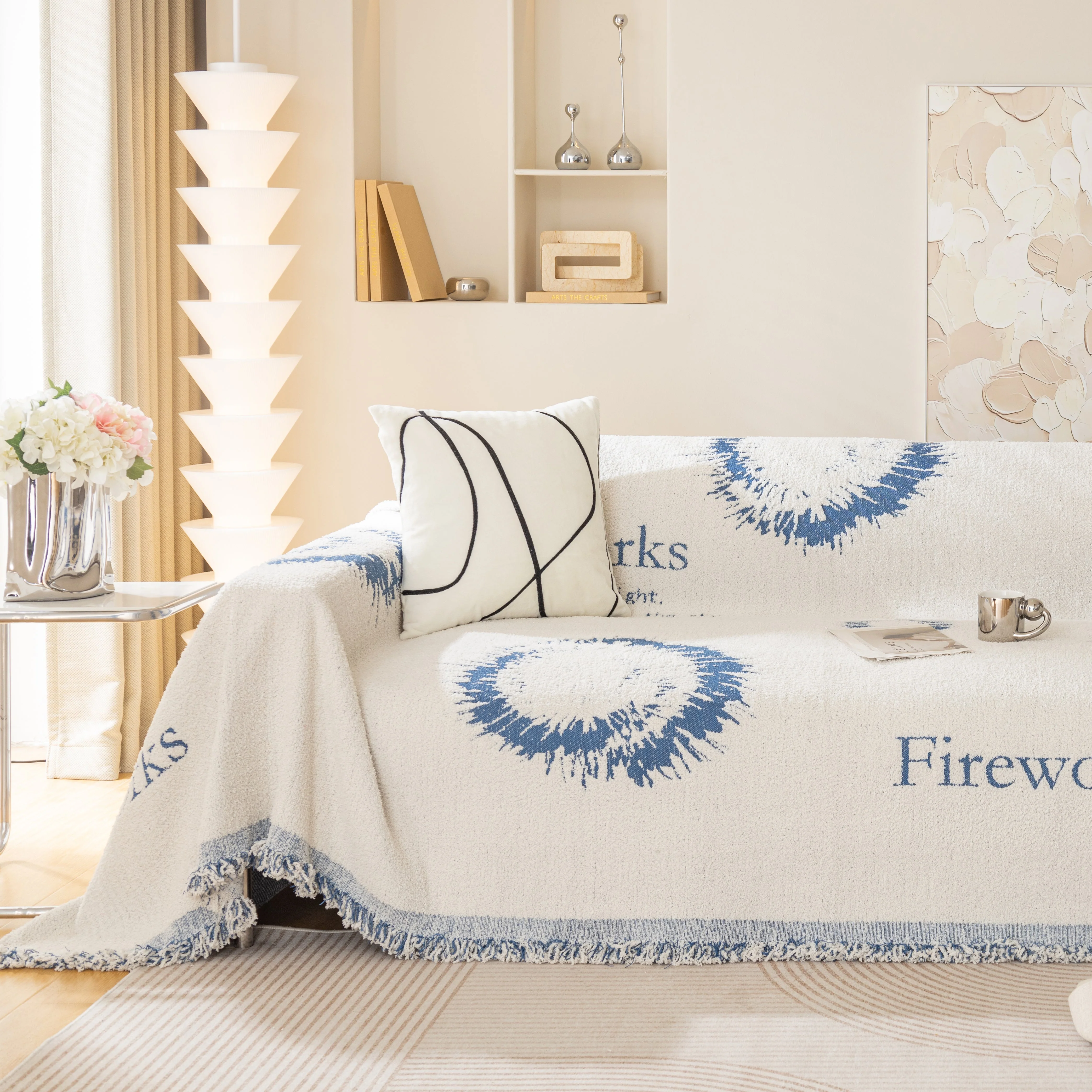 Fireworks Reversible Couch Cover Blankets Furniture Covers Washable Sectional Couch Covers - Image 73