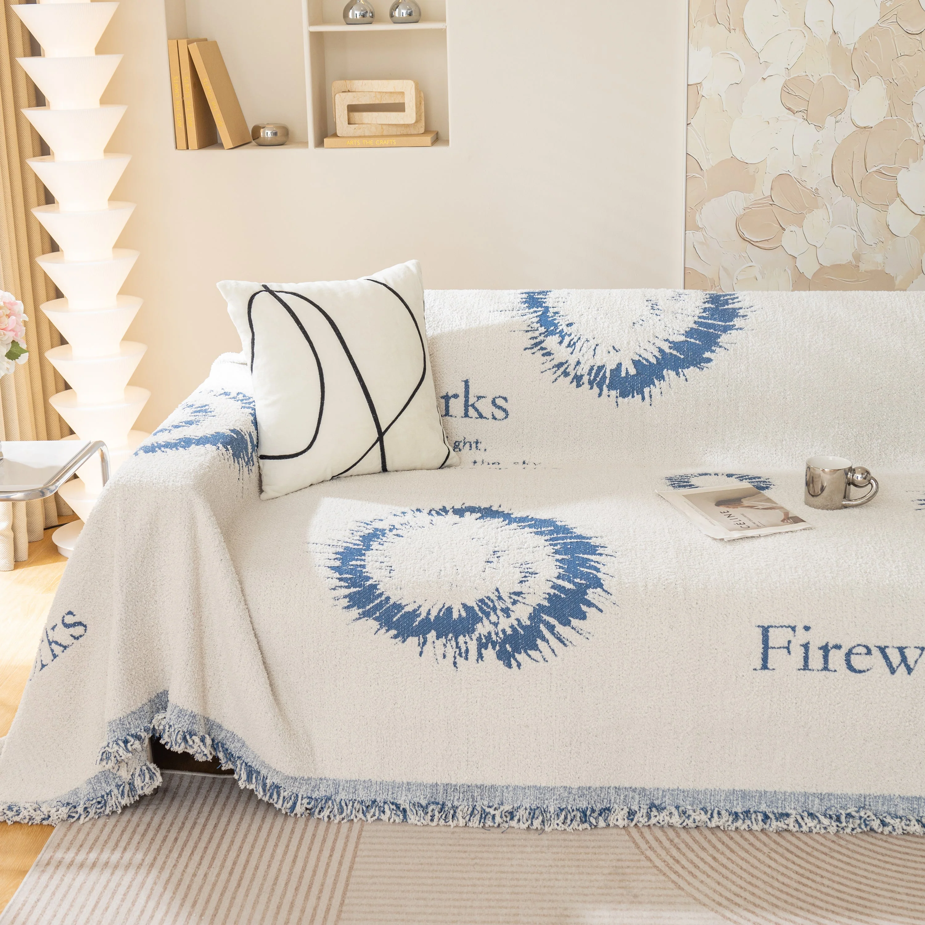 Fireworks Reversible Couch Cover Blankets Furniture Covers Washable Sectional Couch Covers - Image 74