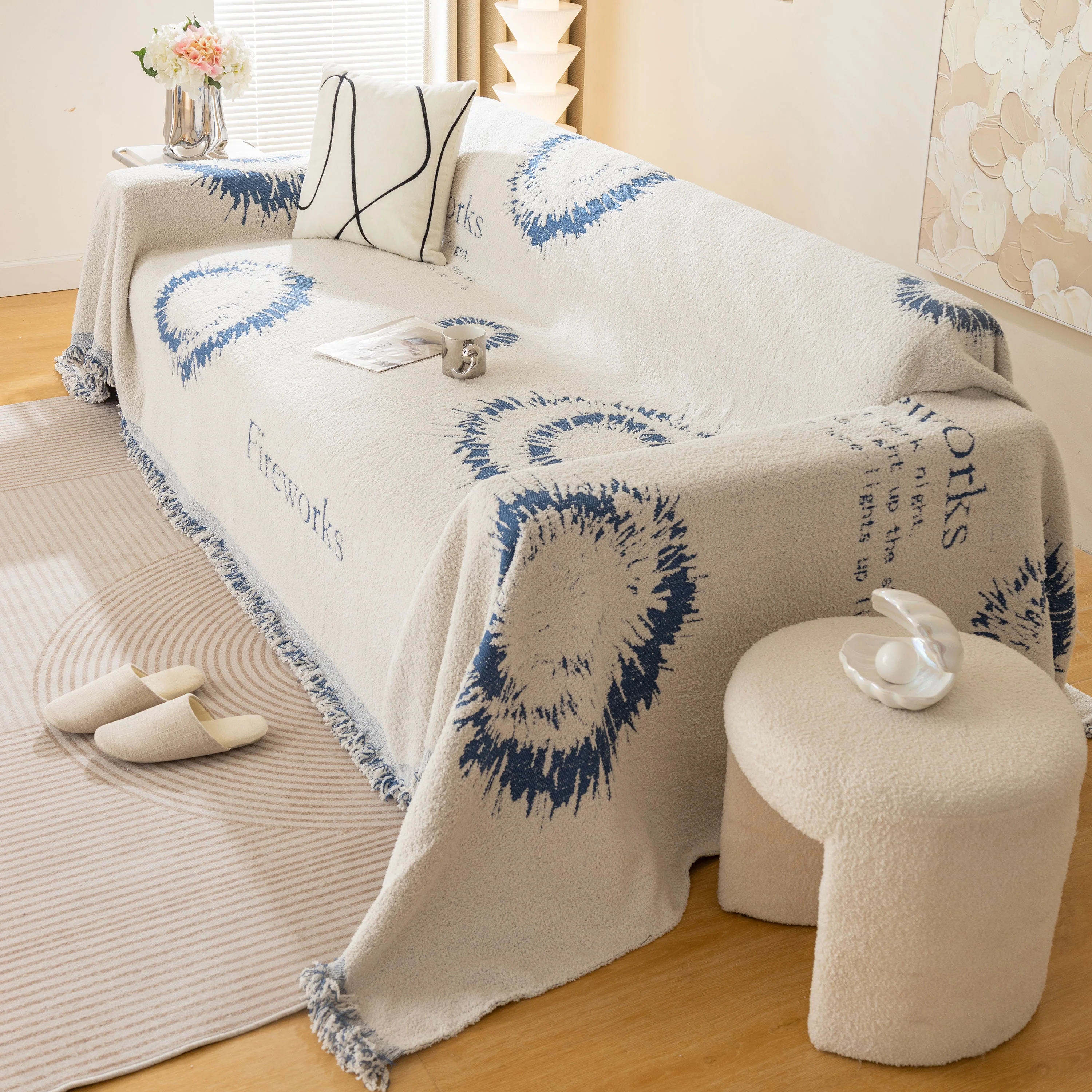 Fireworks Reversible Couch Cover Blankets Furniture Covers Washable Sectional Couch Covers - Image 80
