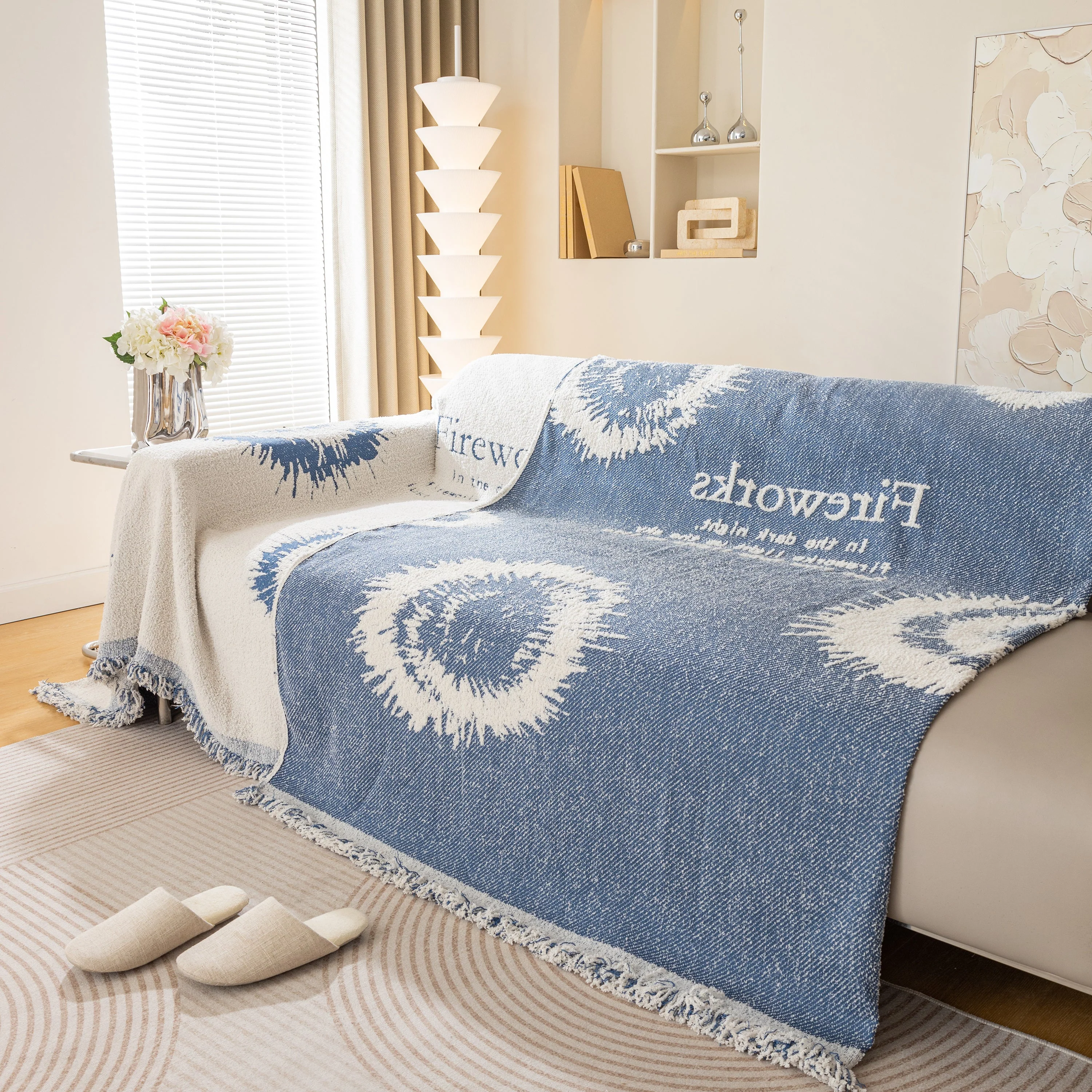 Fireworks Reversible Couch Cover Blankets Furniture Covers Washable Sectional Couch Covers - Image 91