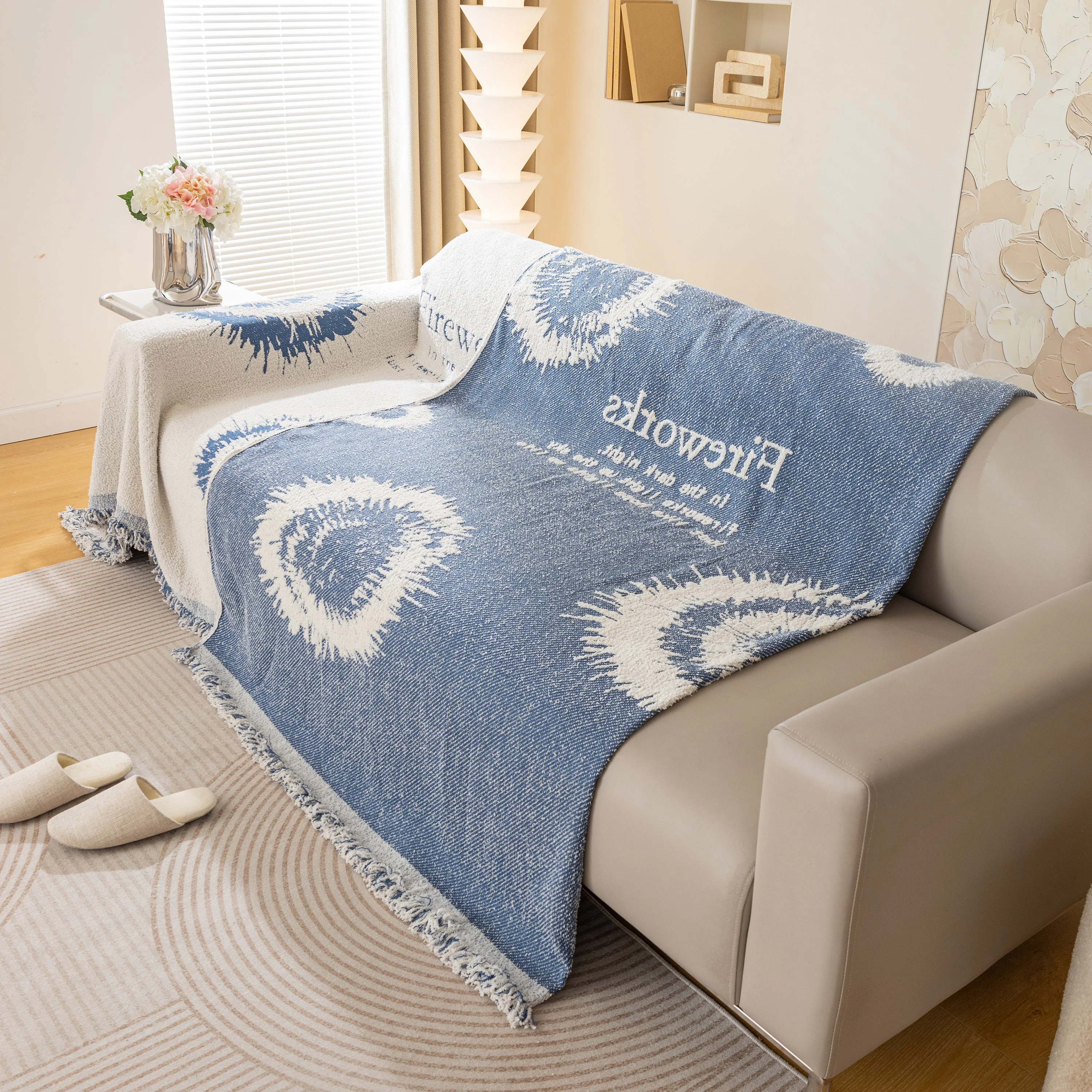 Fireworks Reversible Couch Cover Blankets Furniture Covers Washable Sectional Couch Covers - Image 92