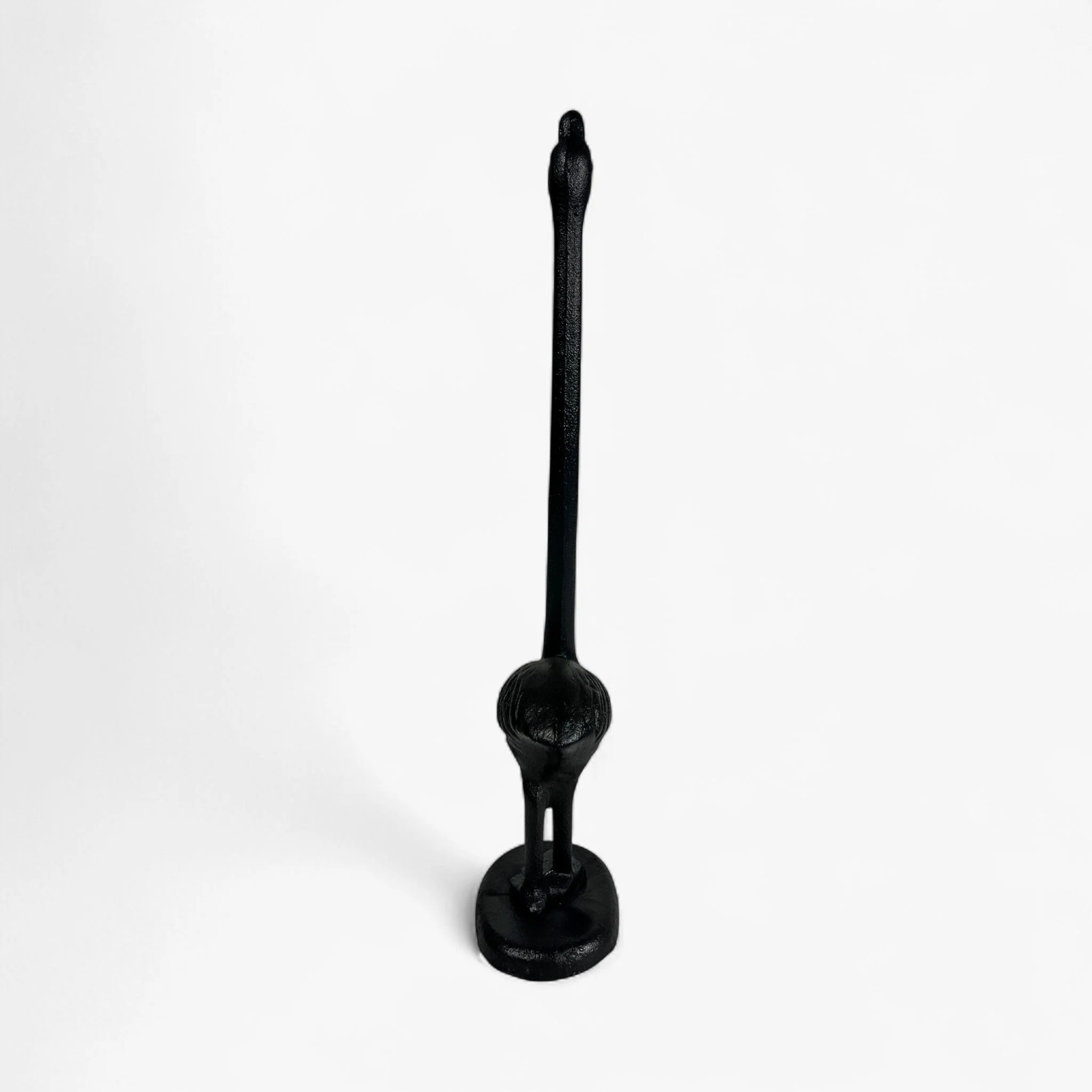 Flamingo Toilet Paper Holder Cast Iron Black Kitchen Decor - Image 3