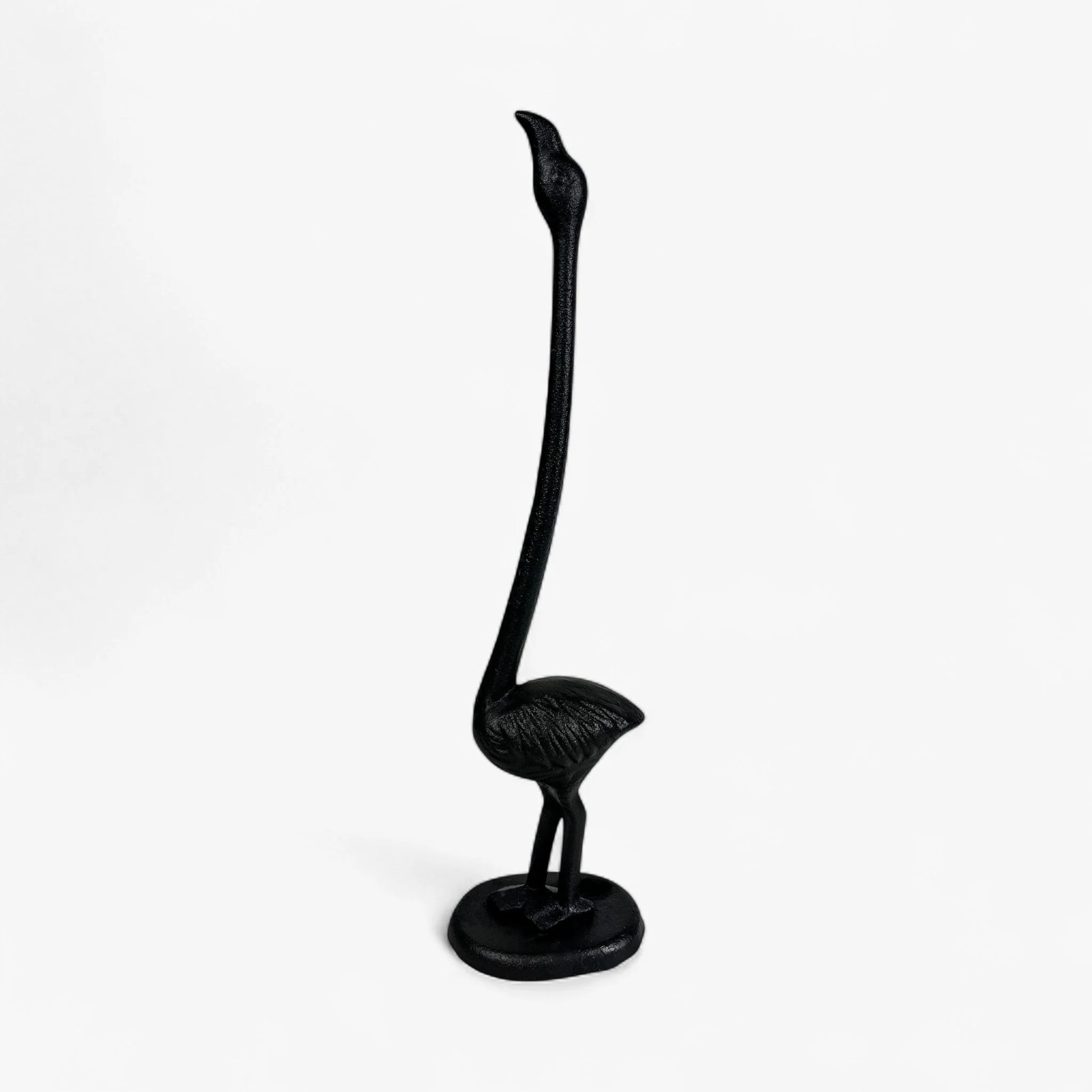 Flamingo Toilet Paper Holder Cast Iron Black Kitchen Decor - Image 4