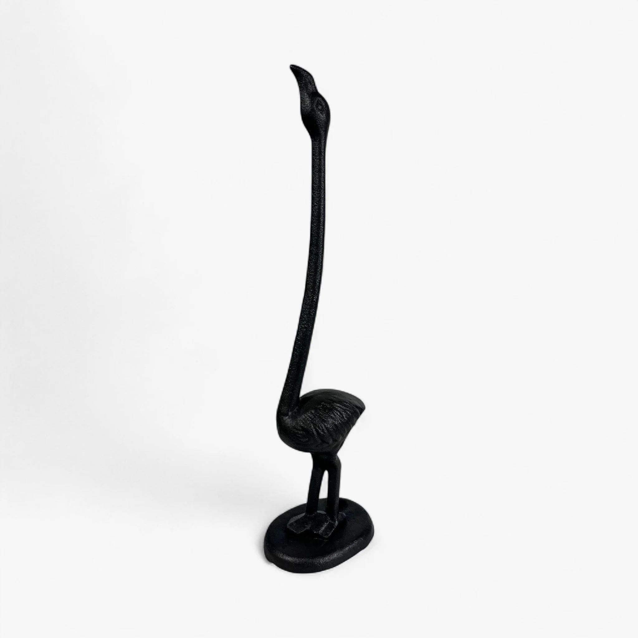 Flamingo Toilet Paper Holder Cast Iron Black Kitchen Decor - Image 5