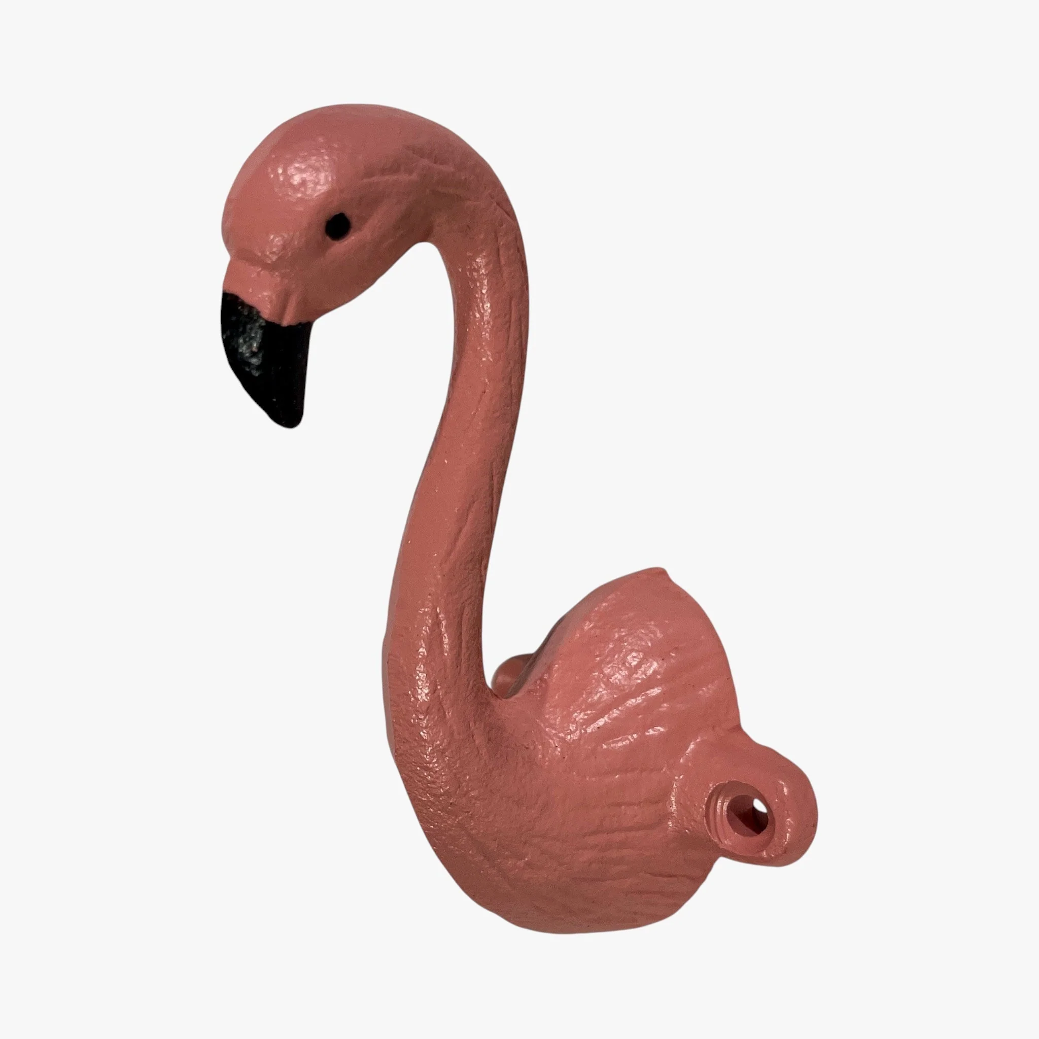 Flamingo Wall Hook Cast Iron Pink Decorative Hanger - Image 2