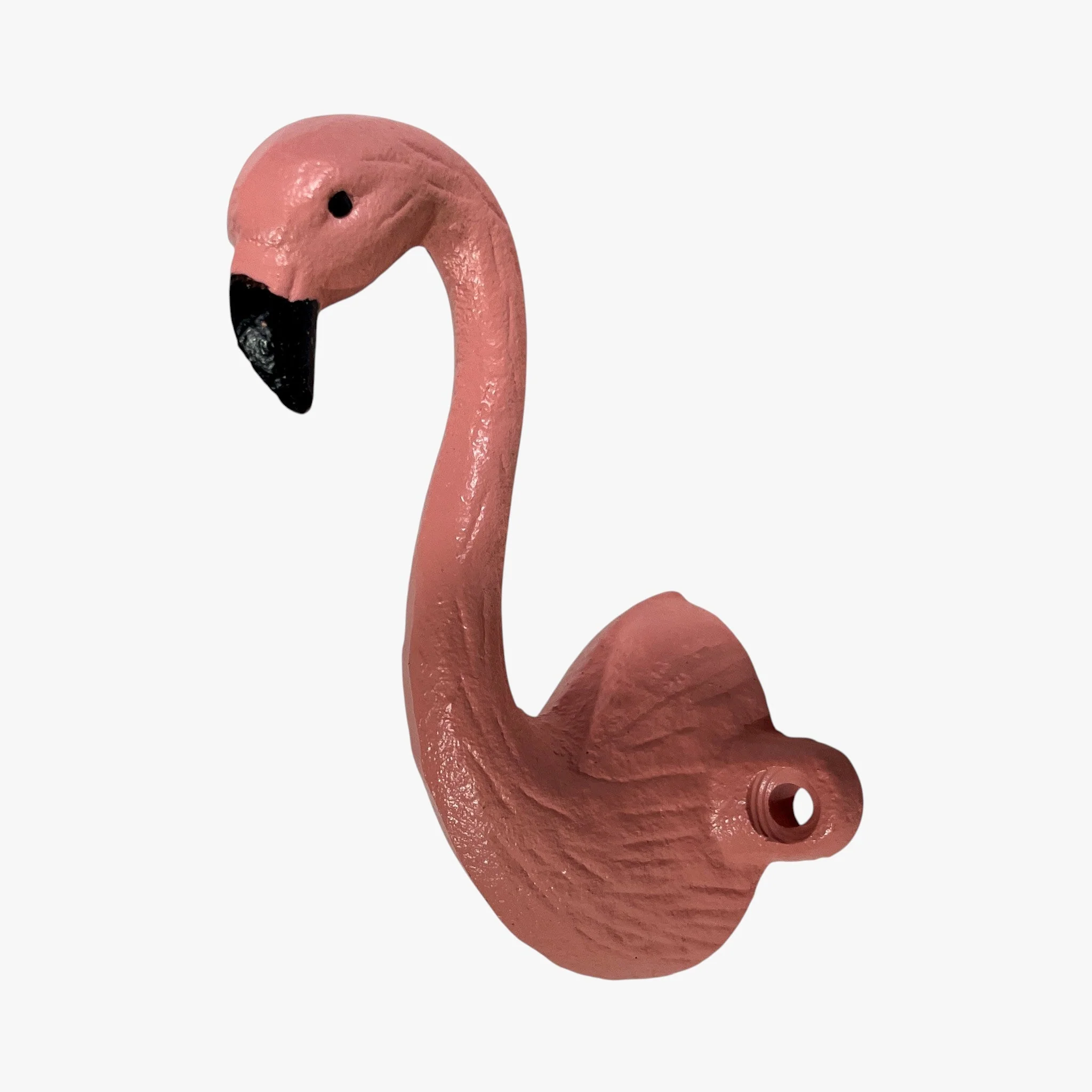Flamingo Wall Hook Cast Iron Pink Decorative Hanger - Image 3
