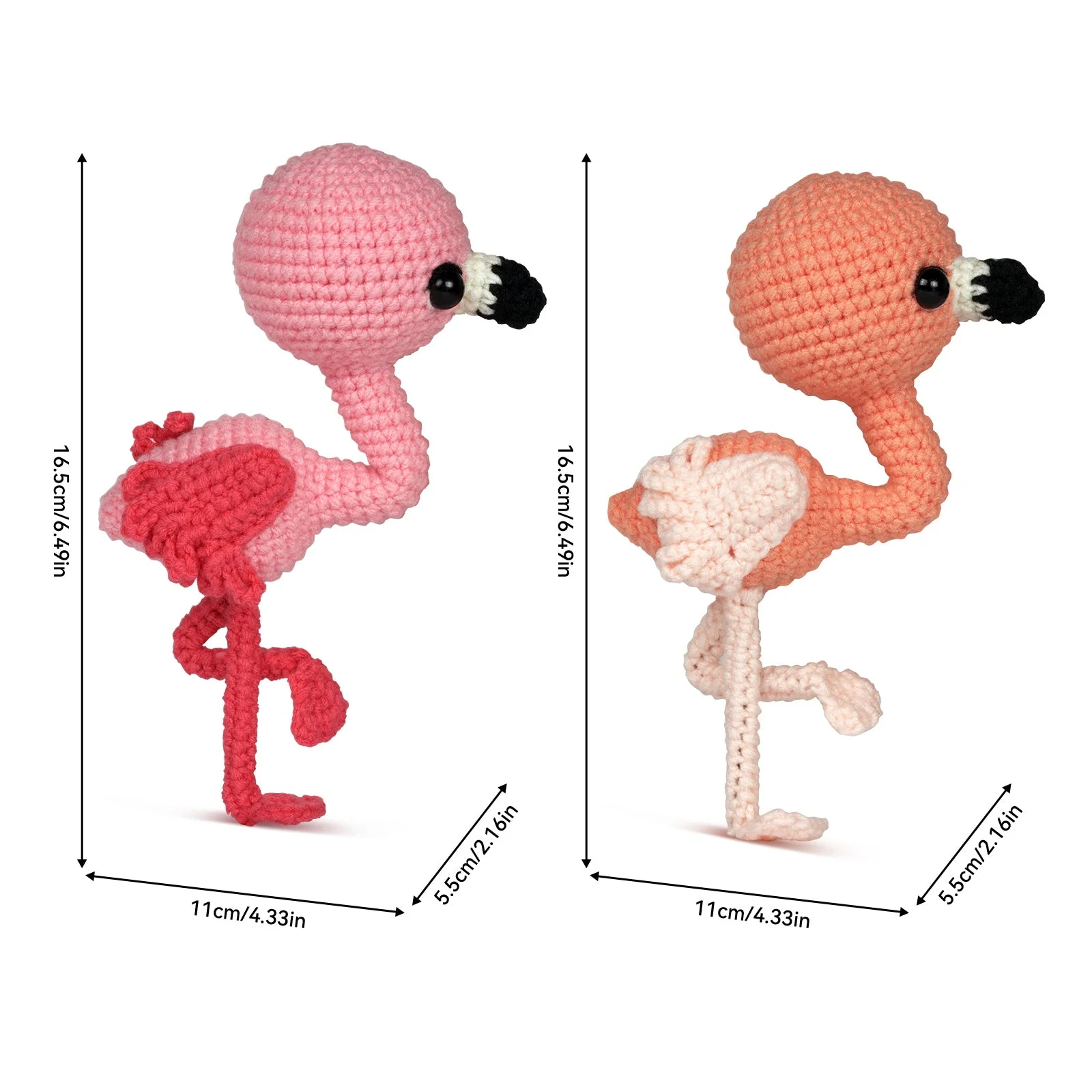 Flamingos Amigurumi DIY Crochet Kit Wizardi F07N8-M205 - Image 2