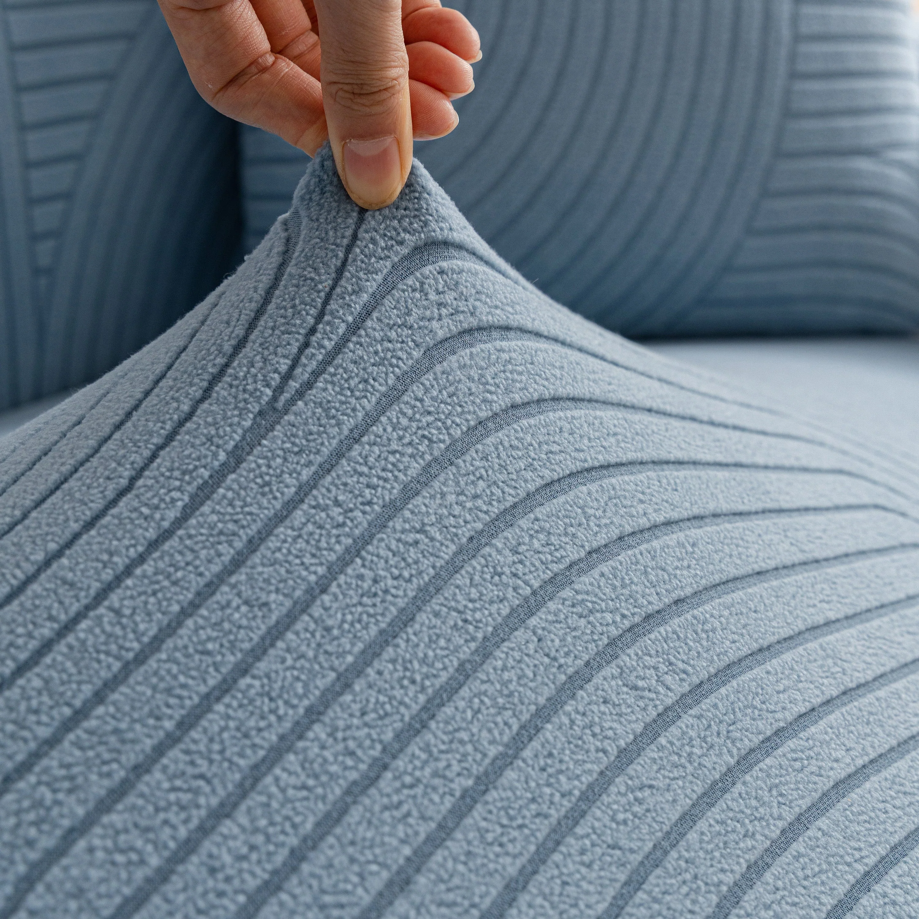 Fleece Stretch Sofa Slipcover Washable Soft Spandex Couch Cover Furniture Protector - Image 70