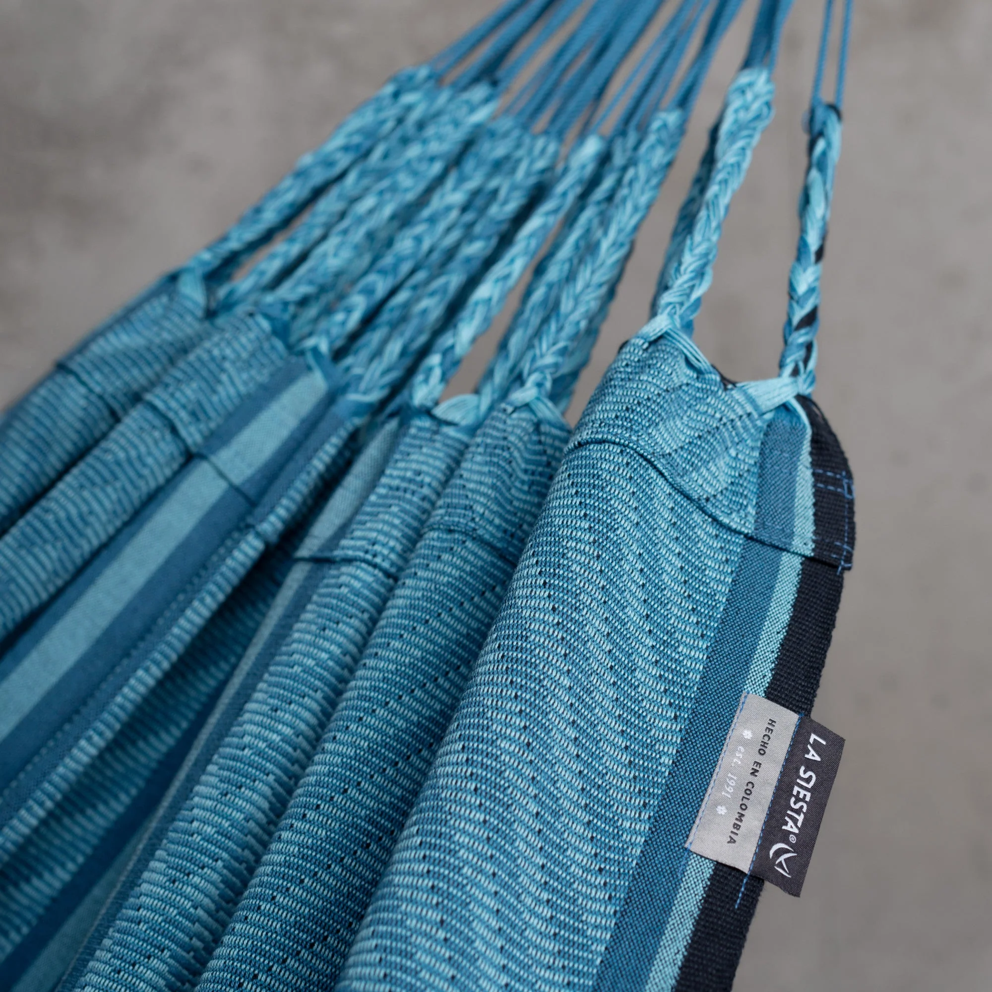 Flora Blue Zebra - Organic Cotton Kingsize Hammock - Image 2