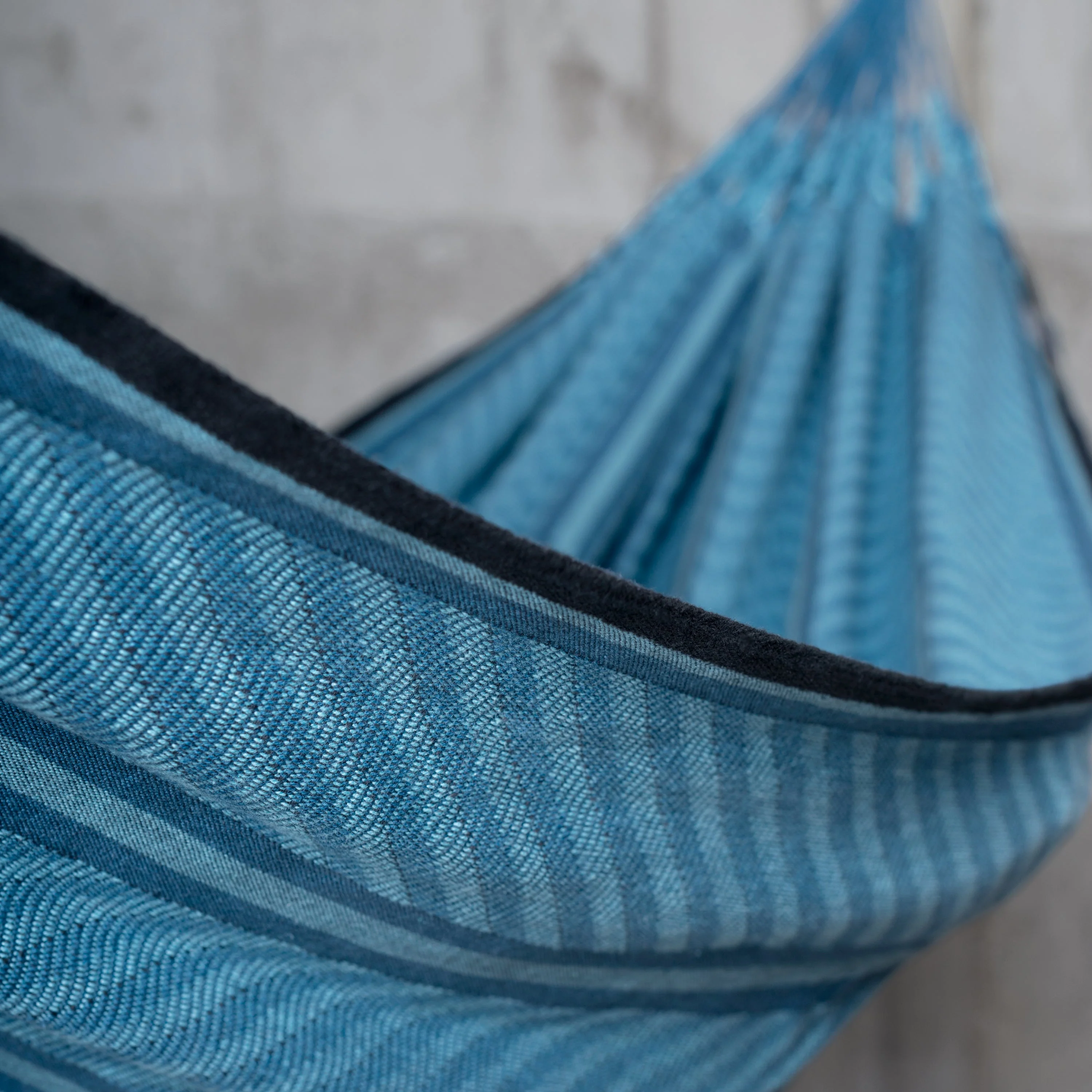 Flora Blue Zebra - Organic Cotton Kingsize Hammock - Image 3