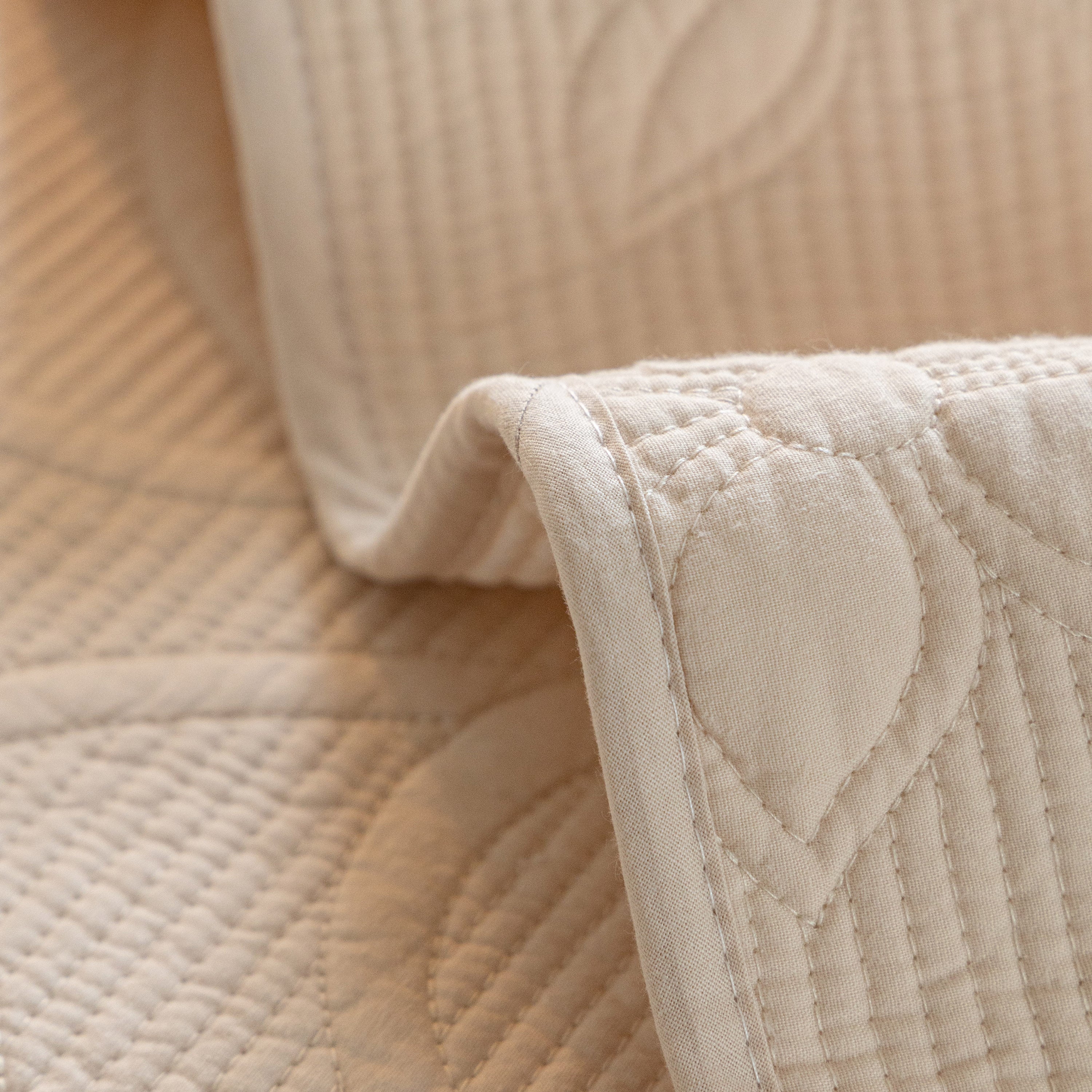Floral Cotton Quilted Sofa Cover, Non-Slip Couch Protector with Scalloped Edges - Image 56