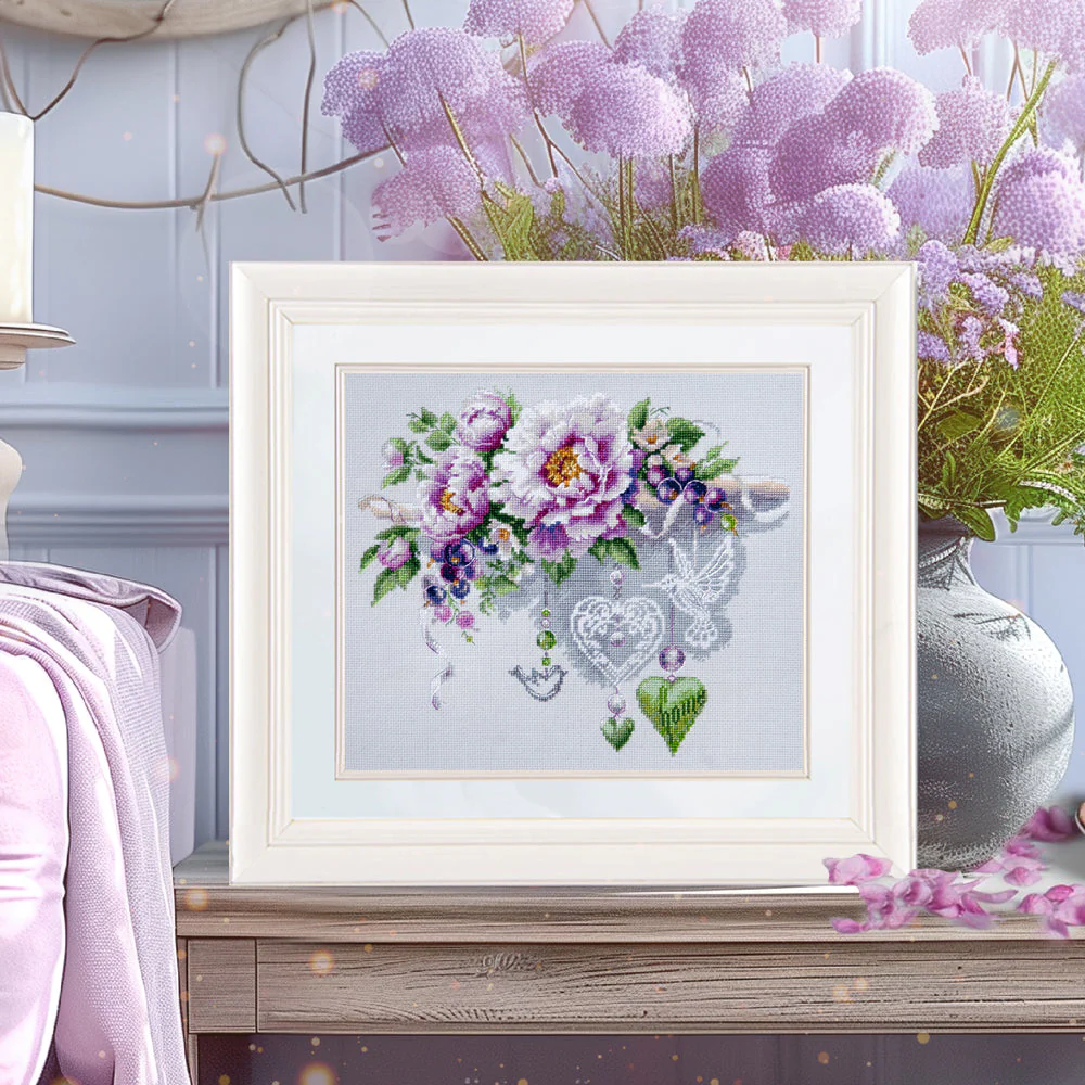 Floral Decor 70-05 Counted Cross-Stitch Kit - Image 2