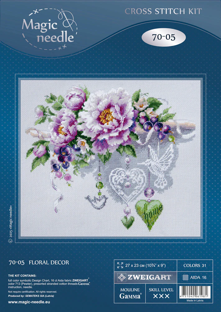 Floral Decor 70-05 Counted Cross-Stitch Kit - Image 4