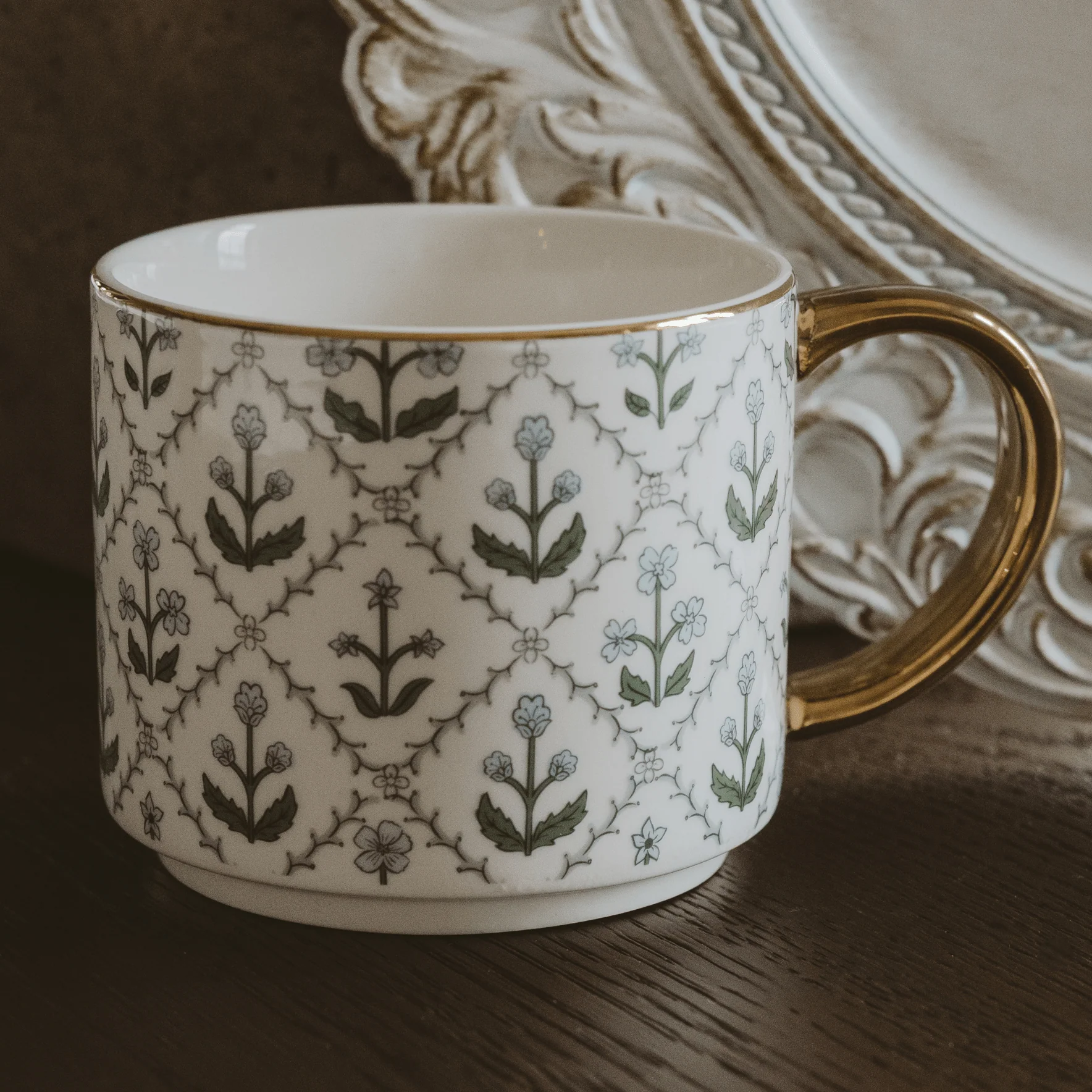 Floral Quilt 14 oz Coffee Mug - Image 4