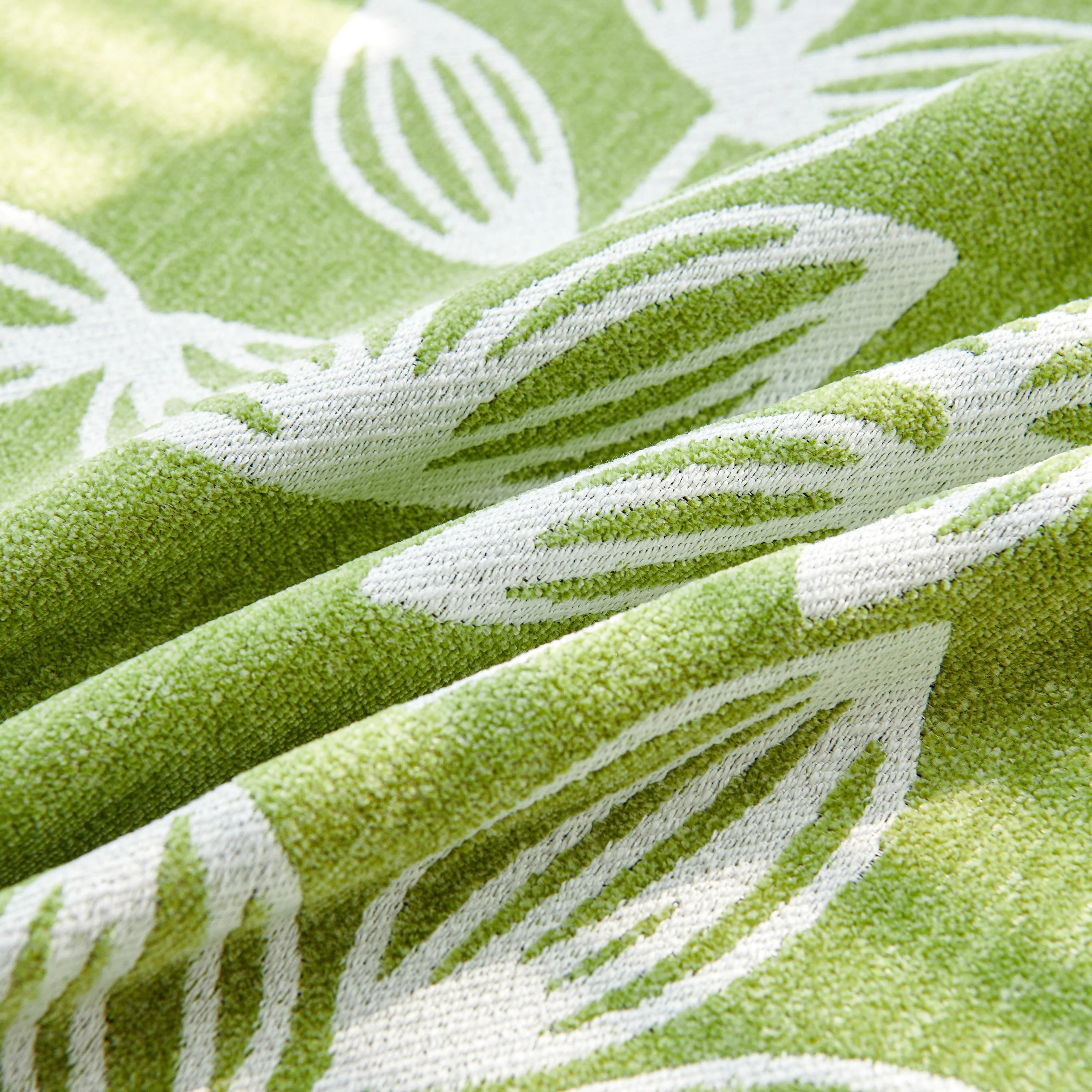 Floral Symphony Couch Throw Cover with Tassel, Chenille Sofa Cover with Leafy Melodies for Sectional - Image 15