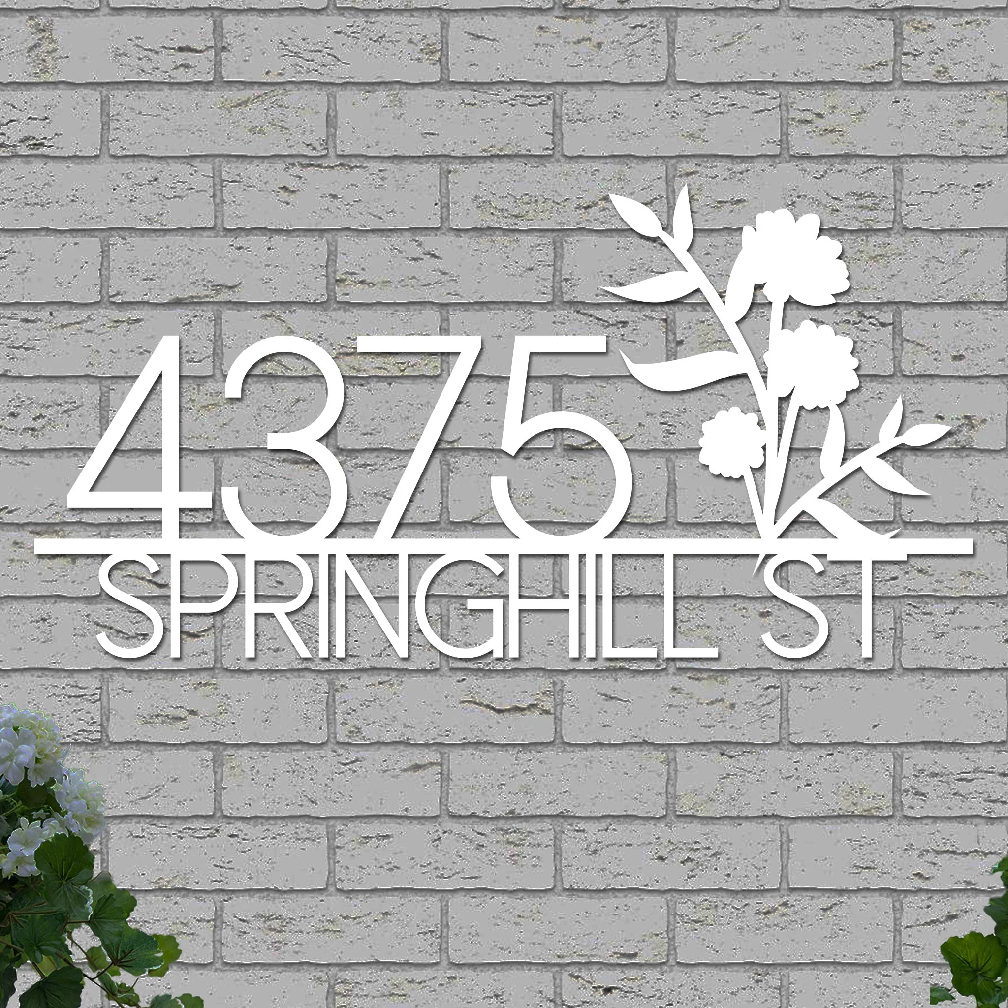 Flowers Address Sign - Image 3