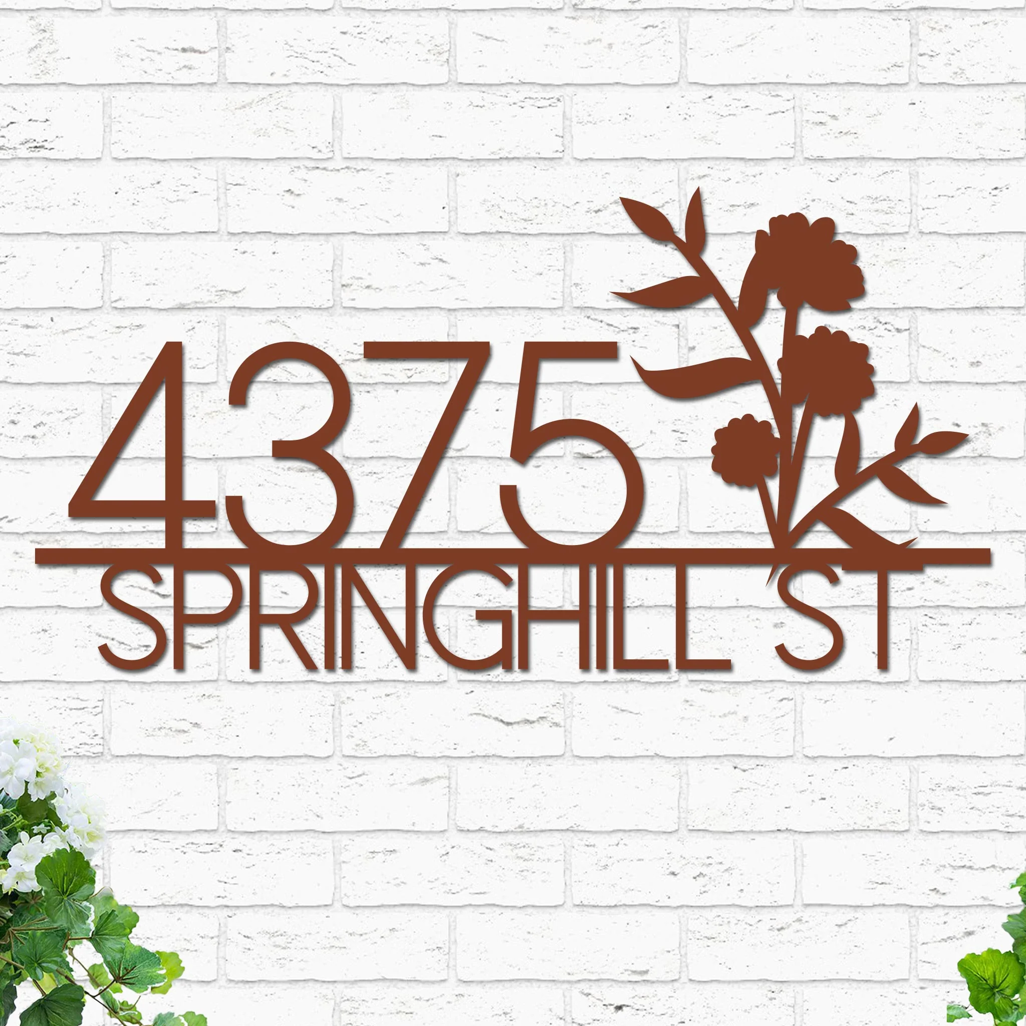 Flowers Address Sign - Image 7