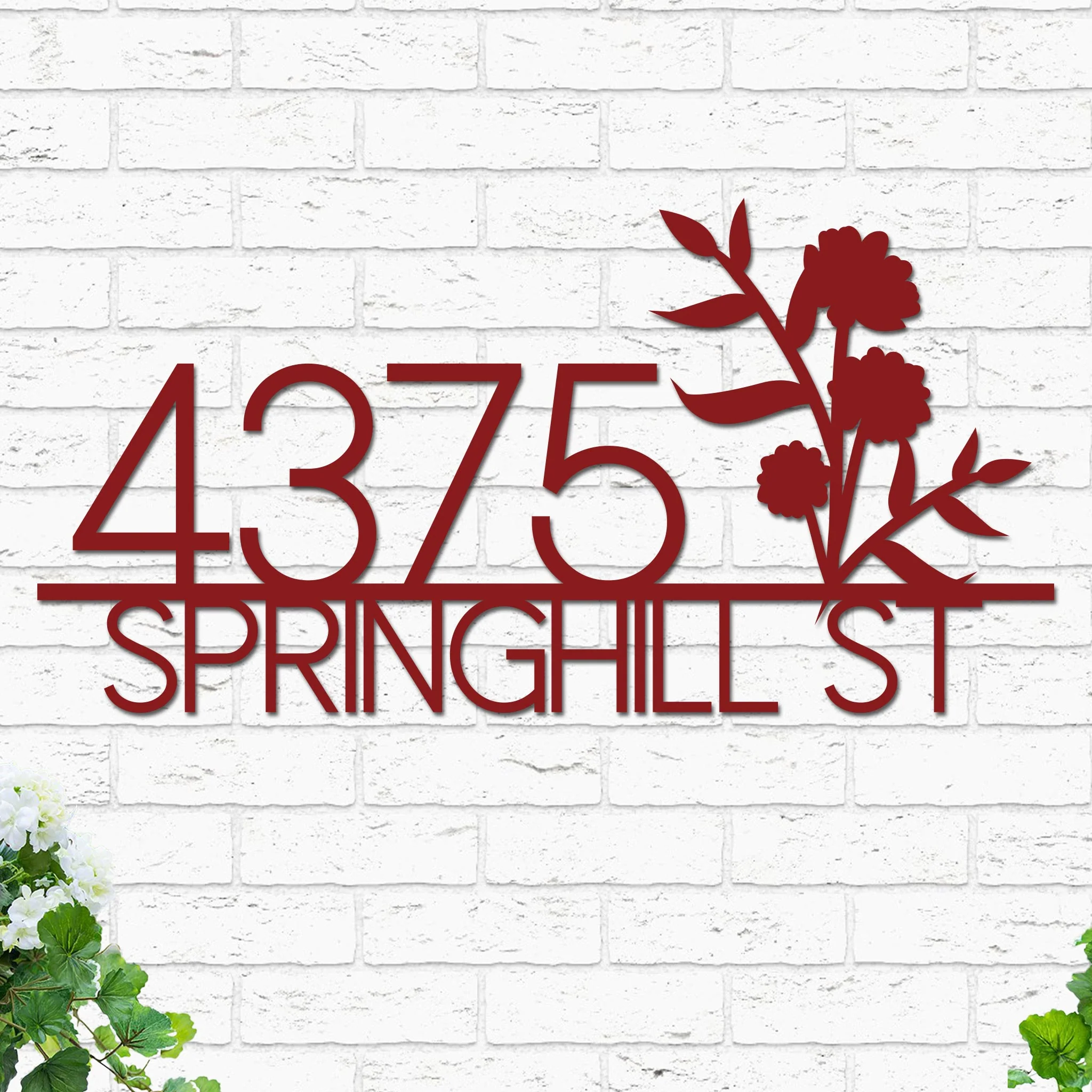 Flowers Address Sign - Image 8