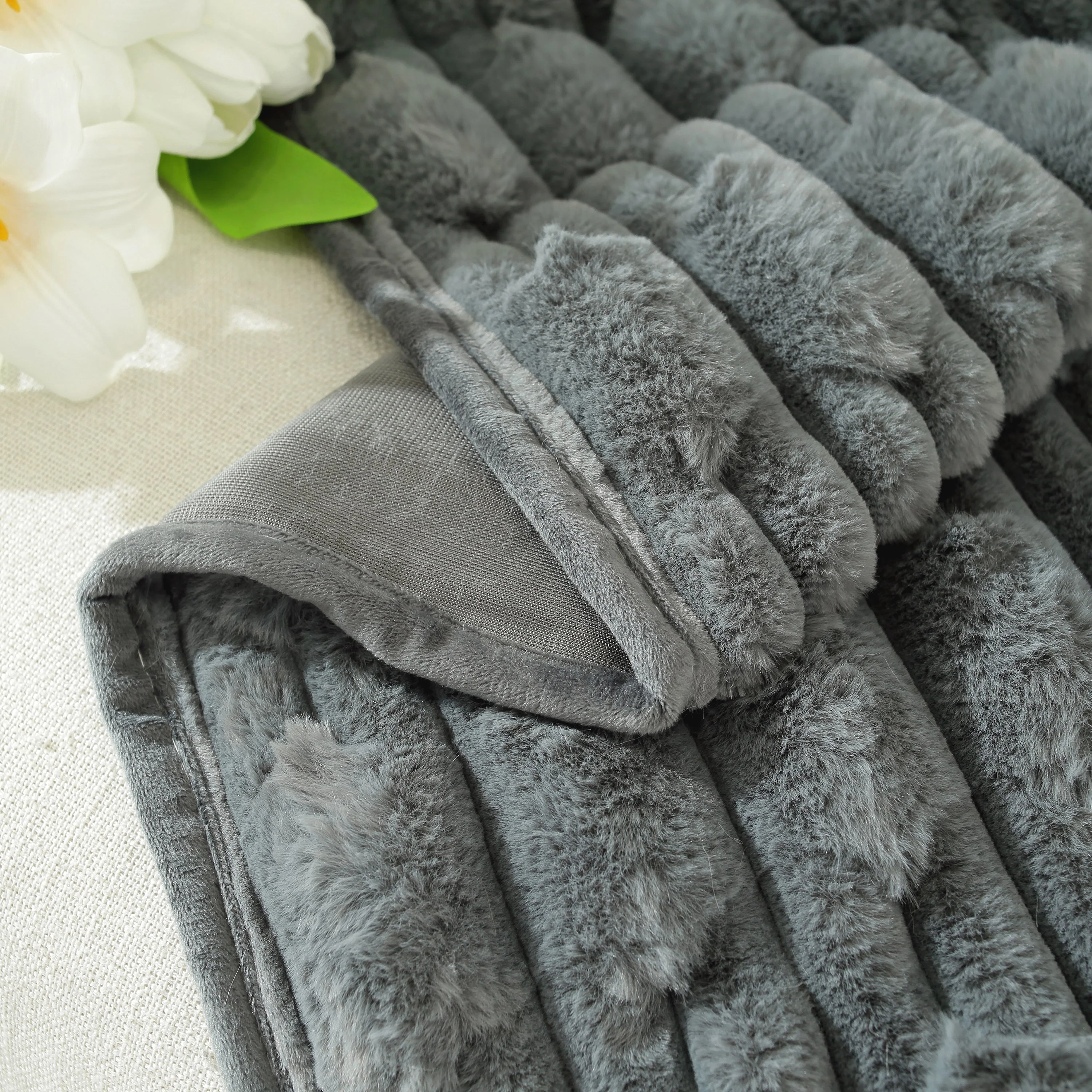 Fluffy Faux Fur Couch Cover Plush Sofa Throw, Warm & Stylish Sofa Protector - Image 65