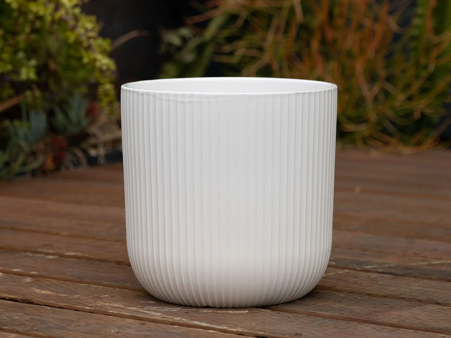 Fluted Cylinder Planter (No Saucer) - Image 2