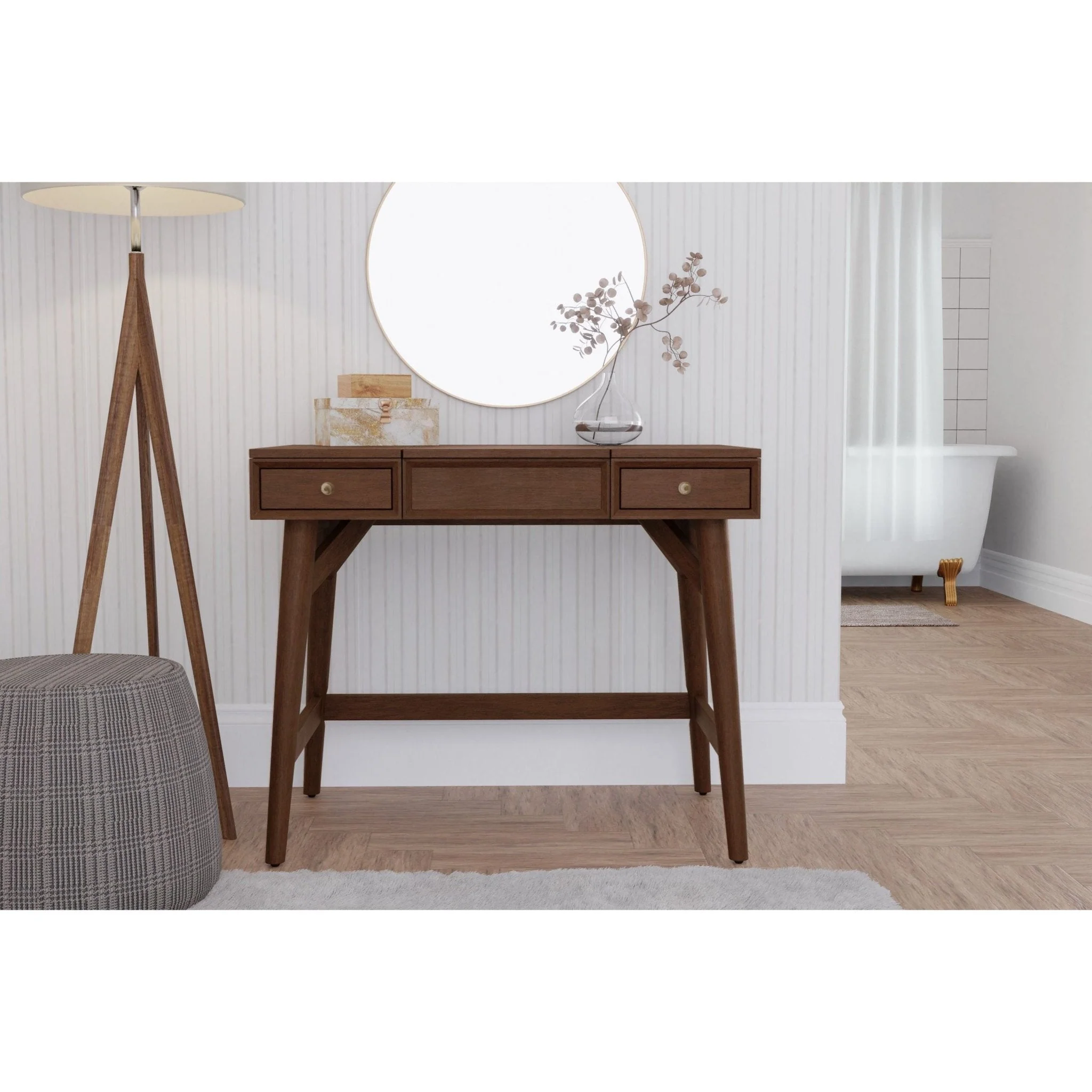 Flynn Bedroom Vanity, Walnut - Image 2