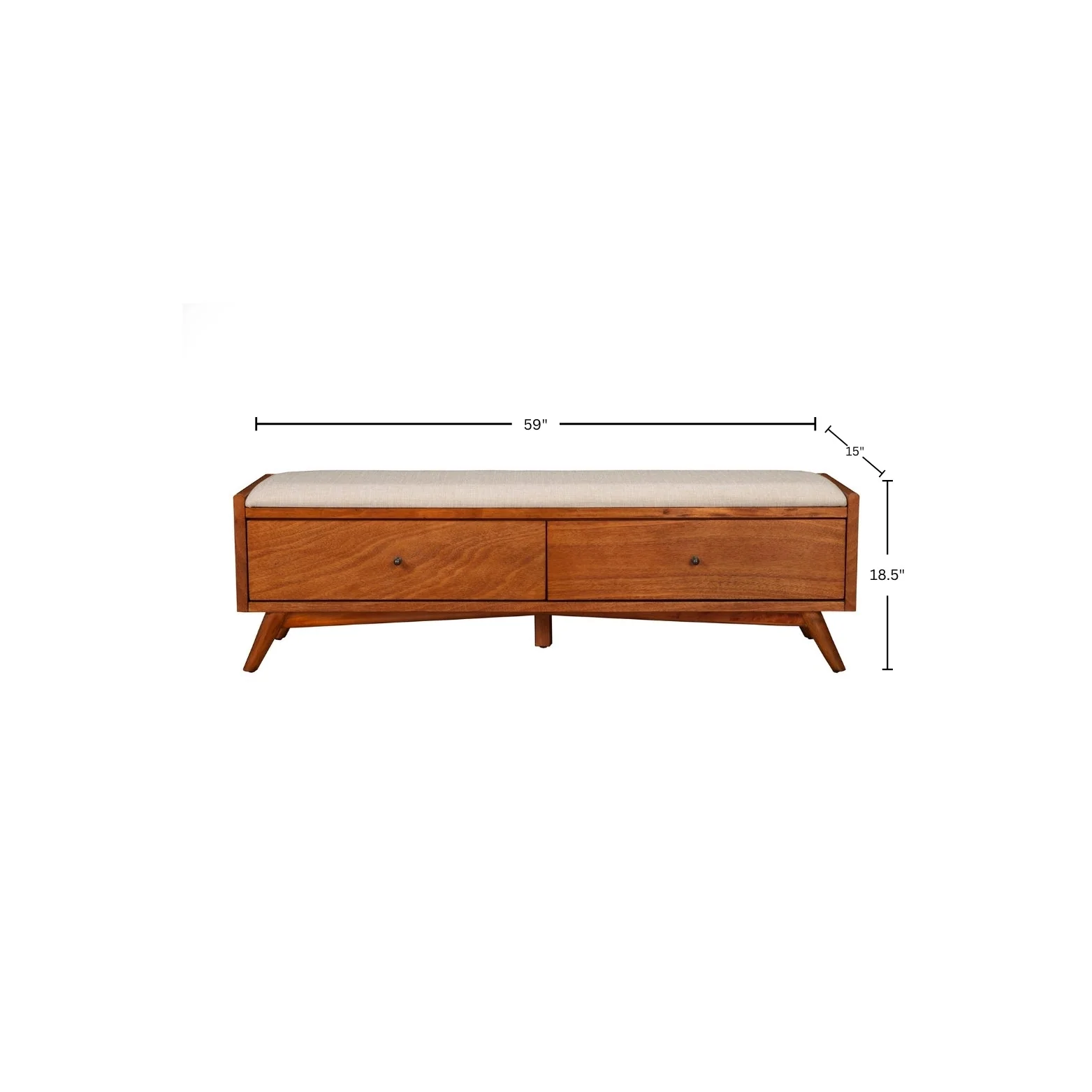 Flynn Bench, Chestnut - Image 9