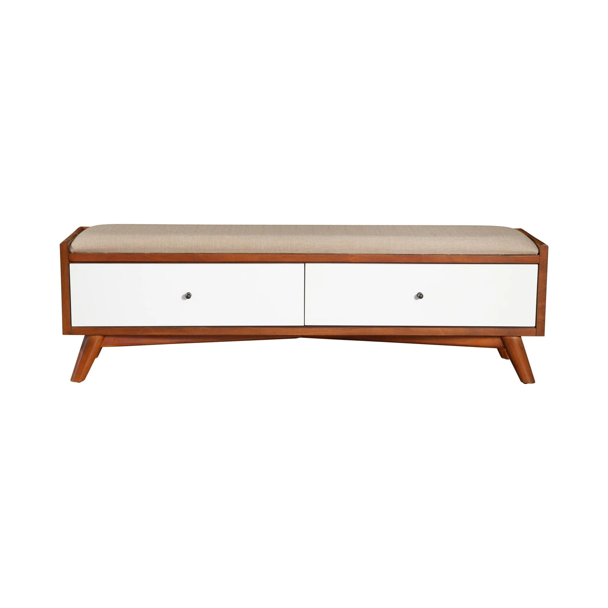 Flynn Bench, Chestnut/White - Image 2