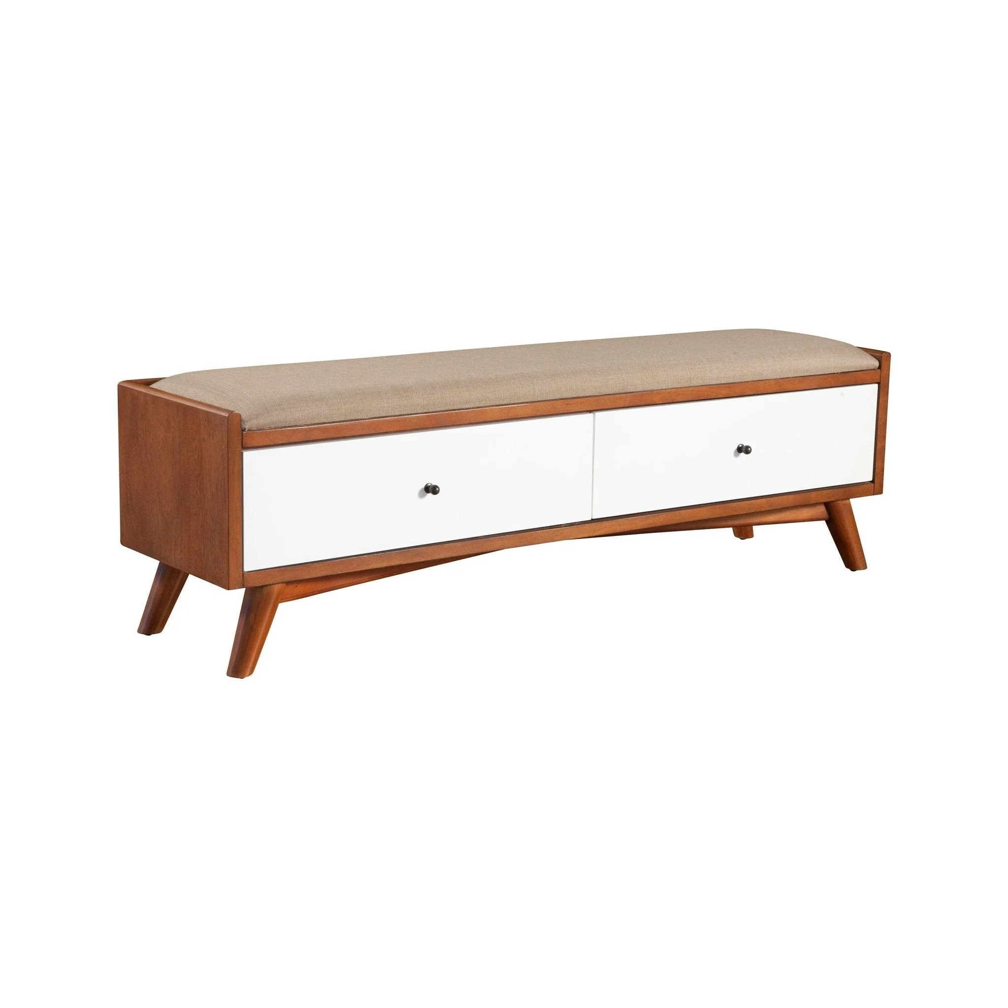Flynn Bench, Chestnut/White - Image 3