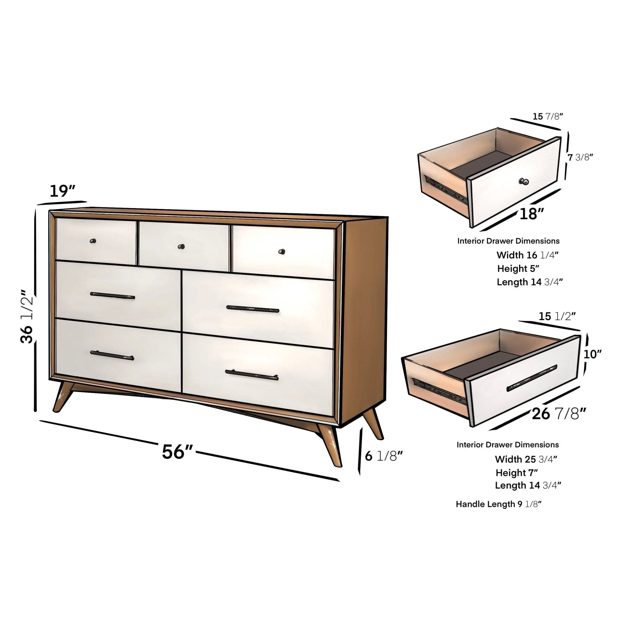 Flynn Dresser, Chestnut/White - Image 8