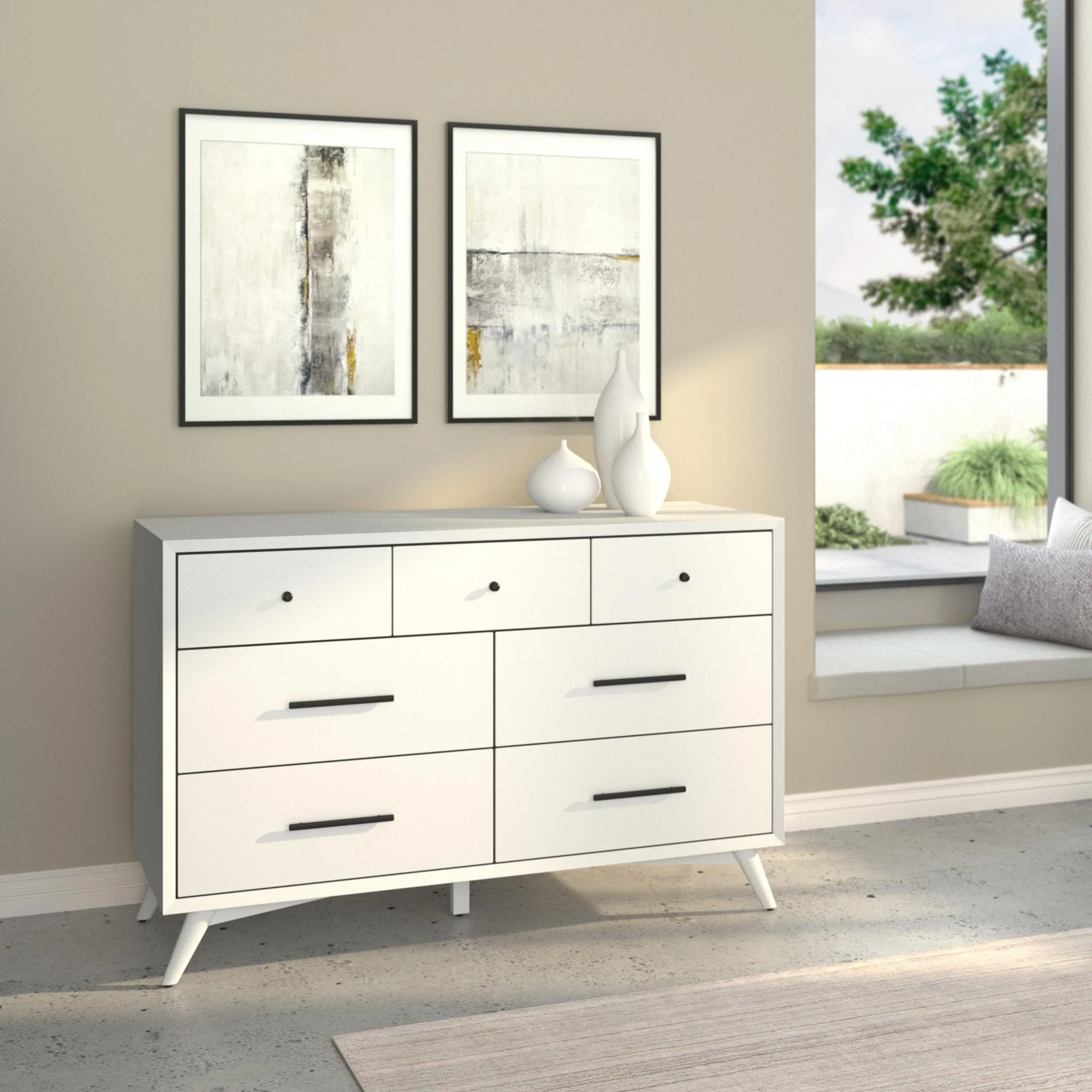 Flynn Dresser, White - Image 2