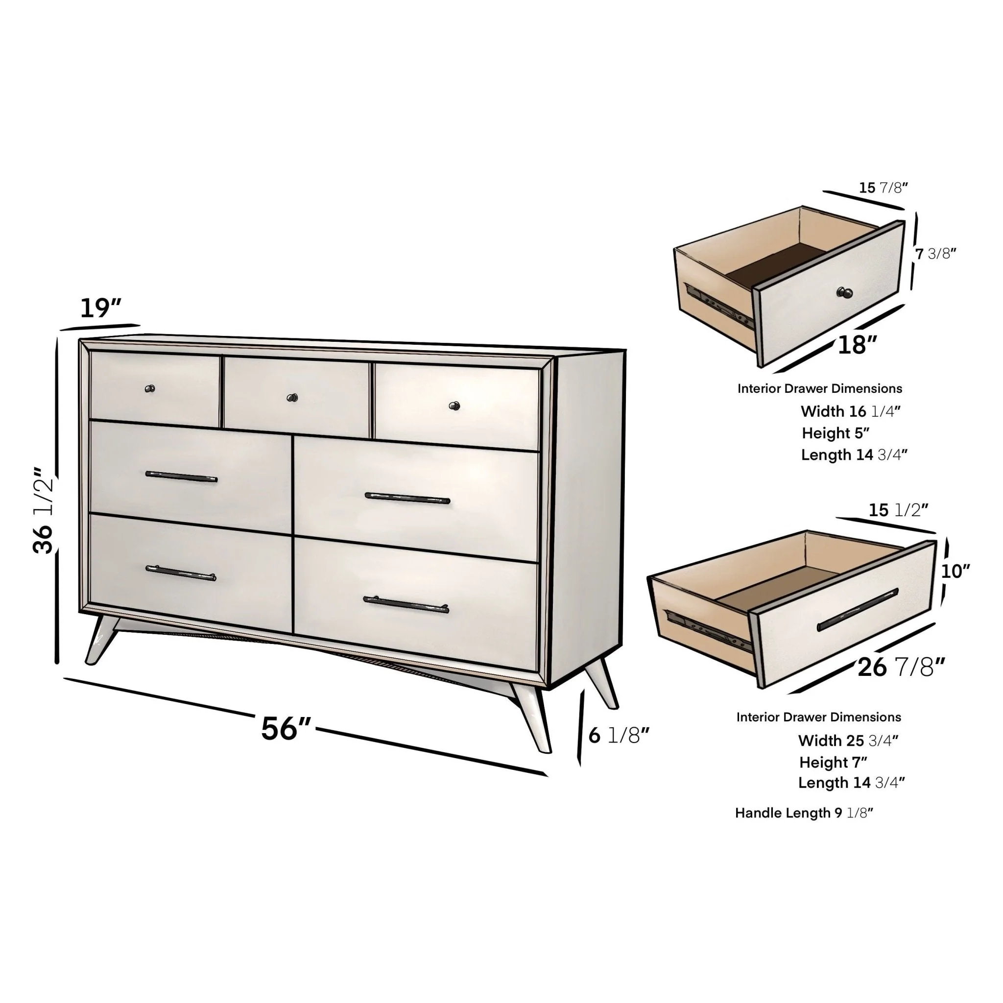 Flynn Dresser, White - Image 9
