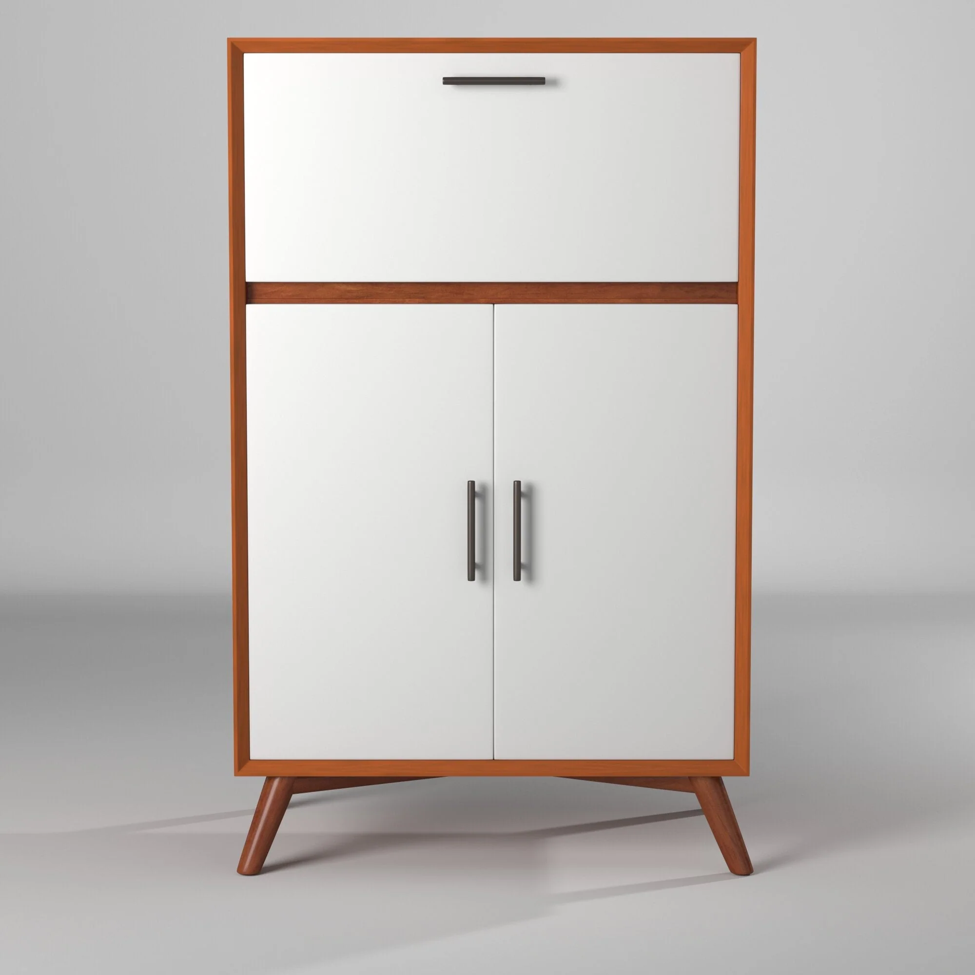 Flynn Large Bar Cabinet, Chestnut/White - Image 3