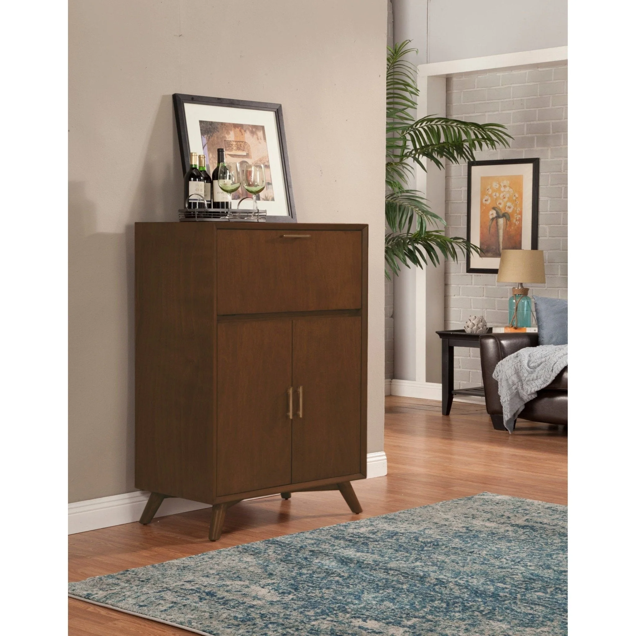 Flynn Large Bar Cabinet, Walnut - Image 2