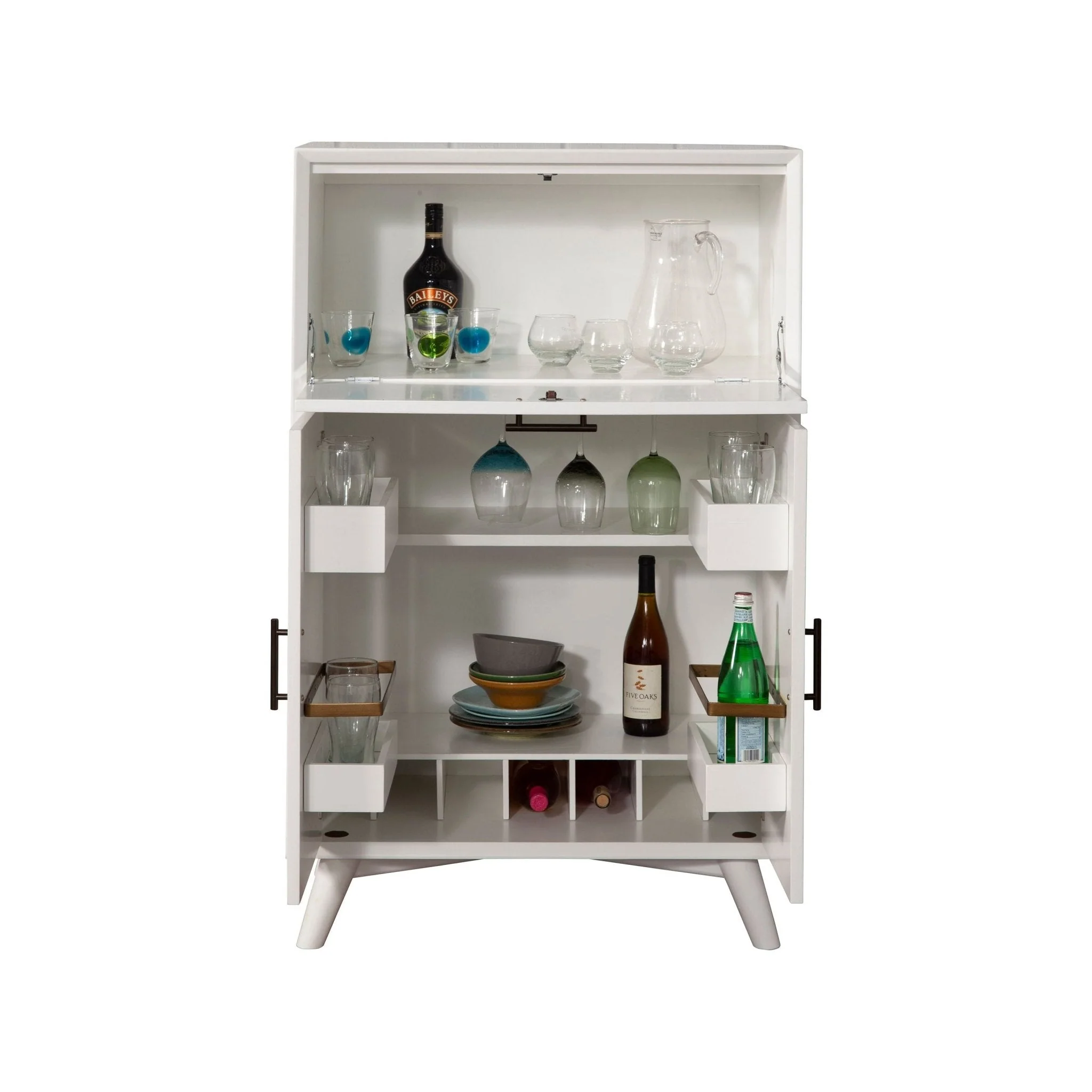 Flynn Large Bar Cabinet, White - Image 5