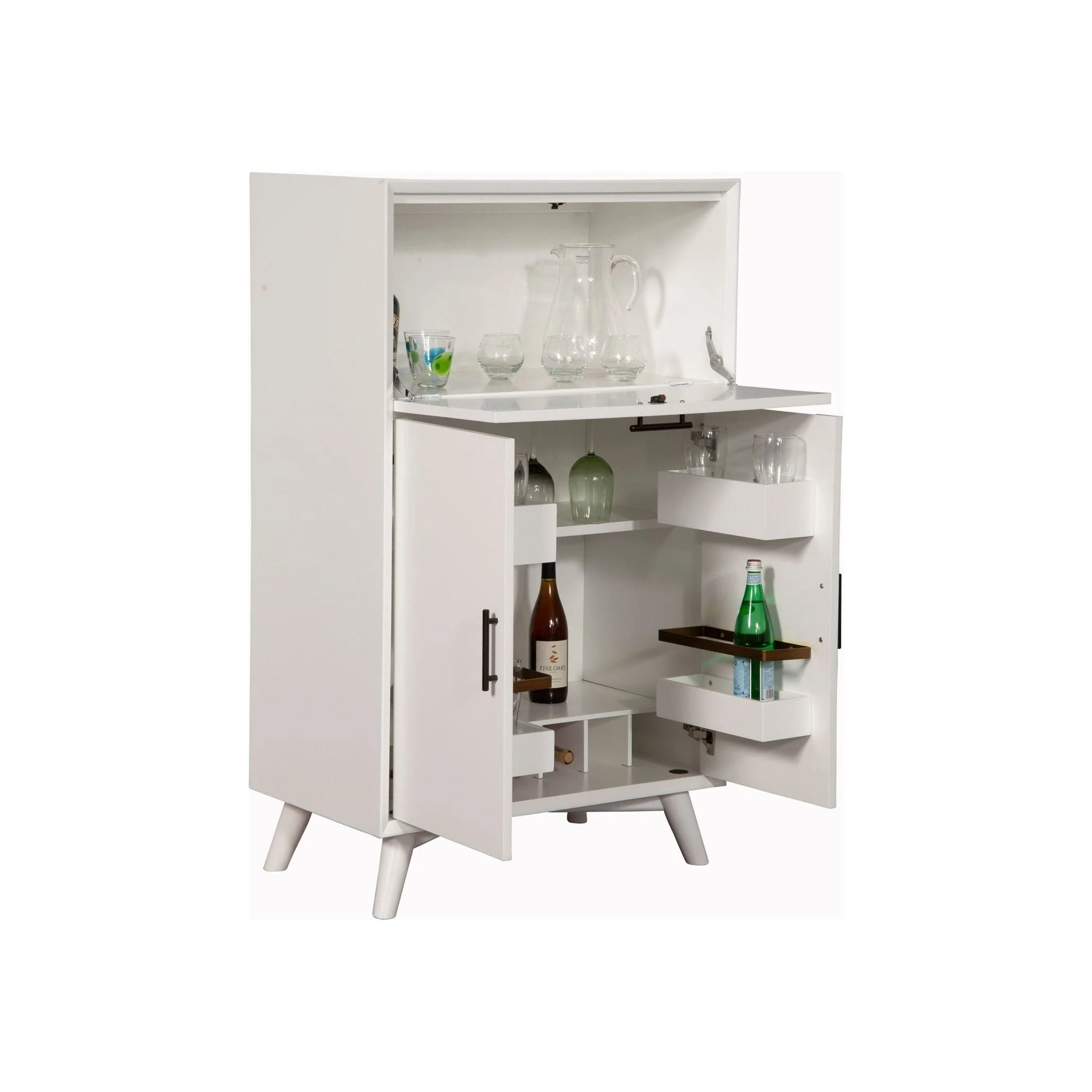 Flynn Large Bar Cabinet, White - Image 6