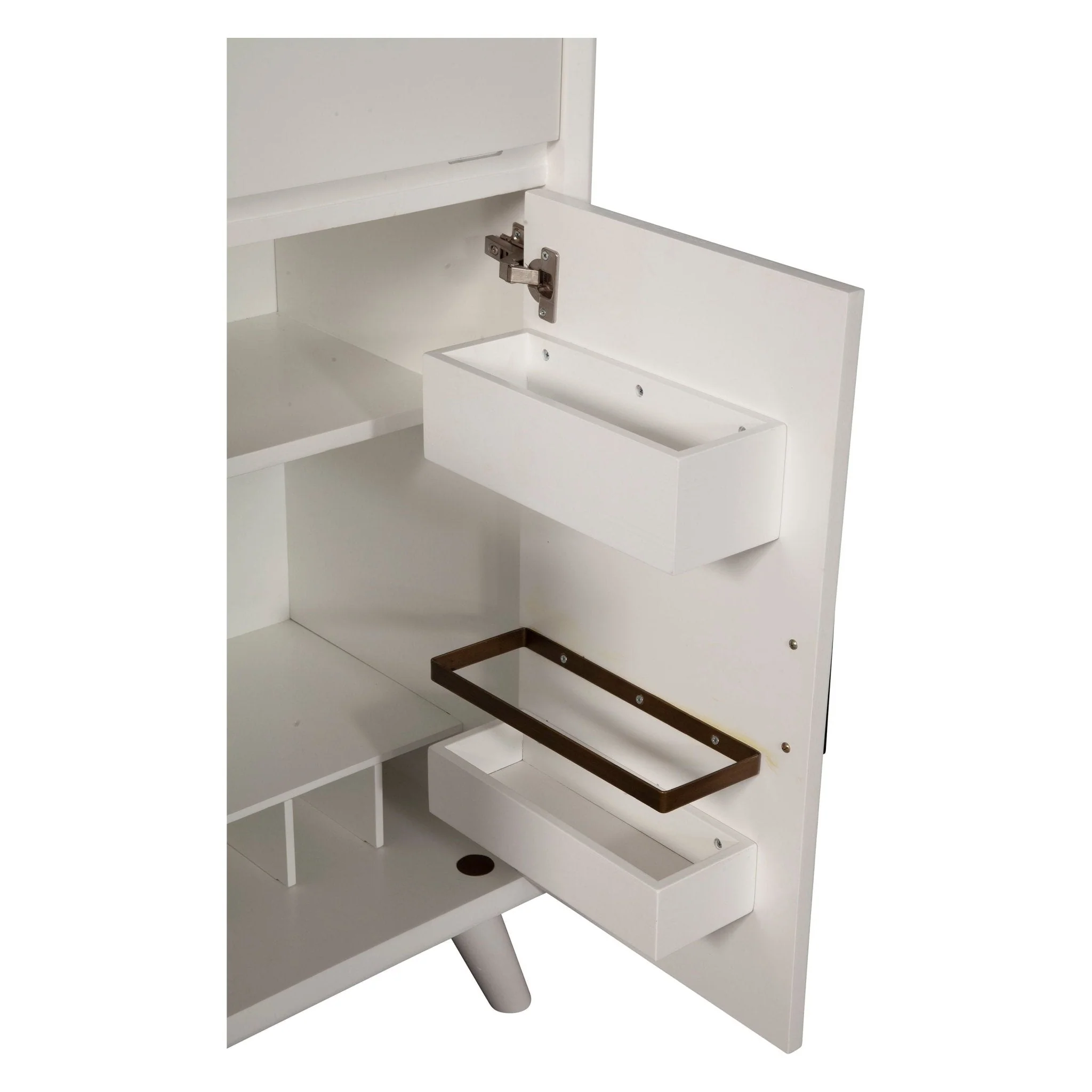 Flynn Large Bar Cabinet, White - Image 7