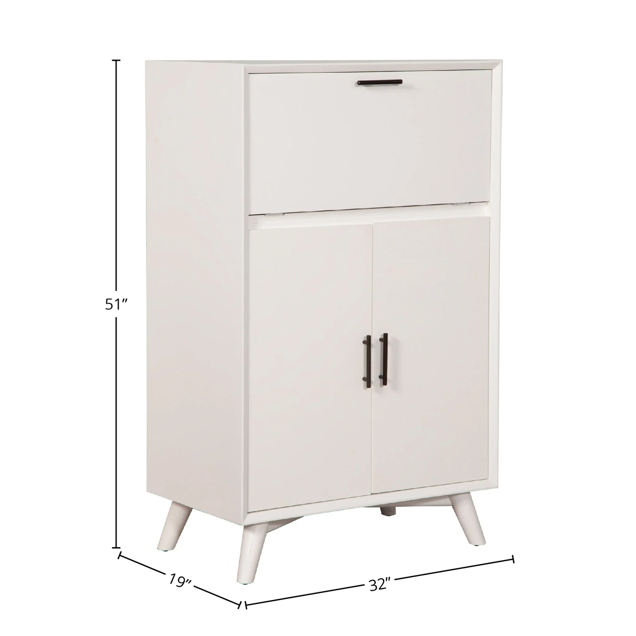 Flynn Large Bar Cabinet, White - Image 9