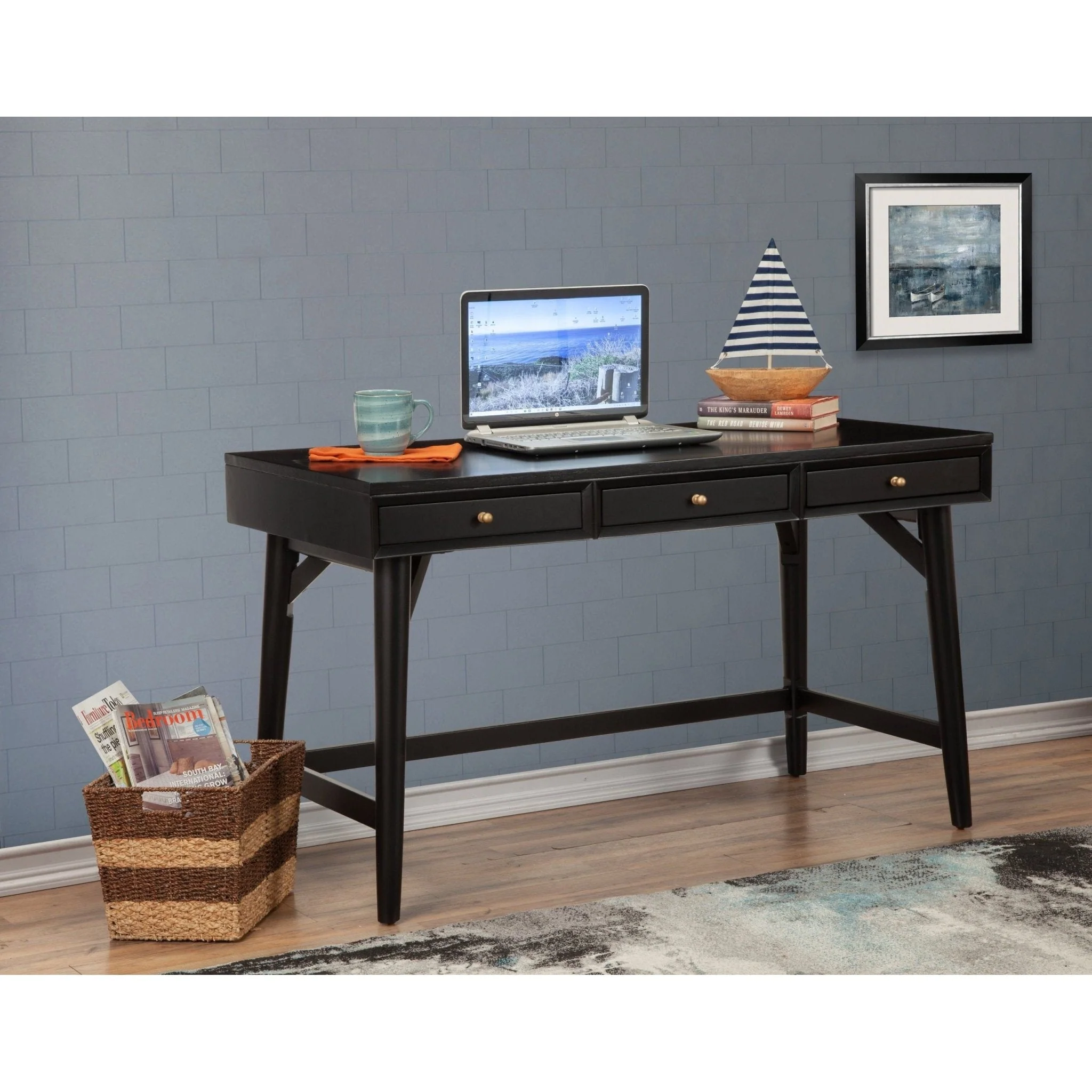Flynn Large Desk, Black - Image 2