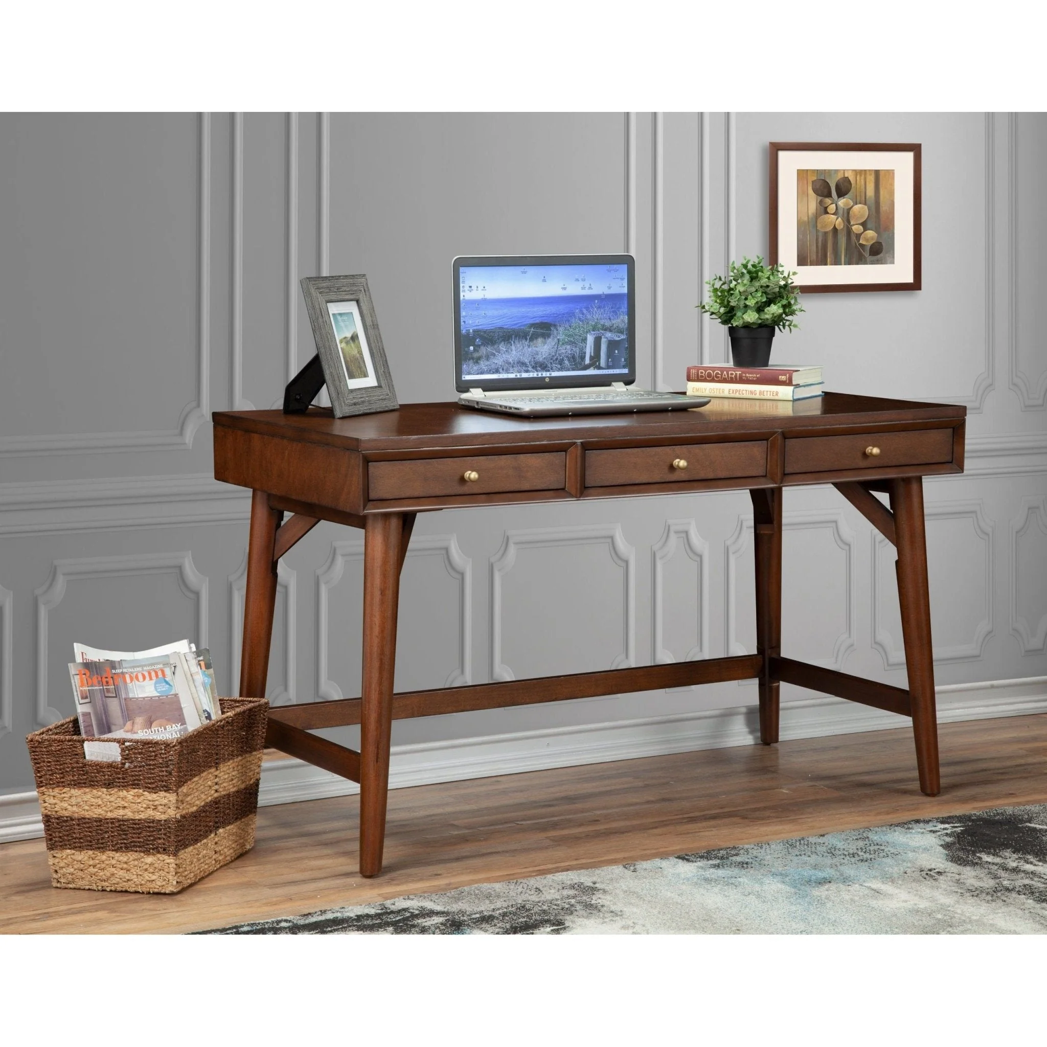 Flynn Large Desk, Walnut - Image 3