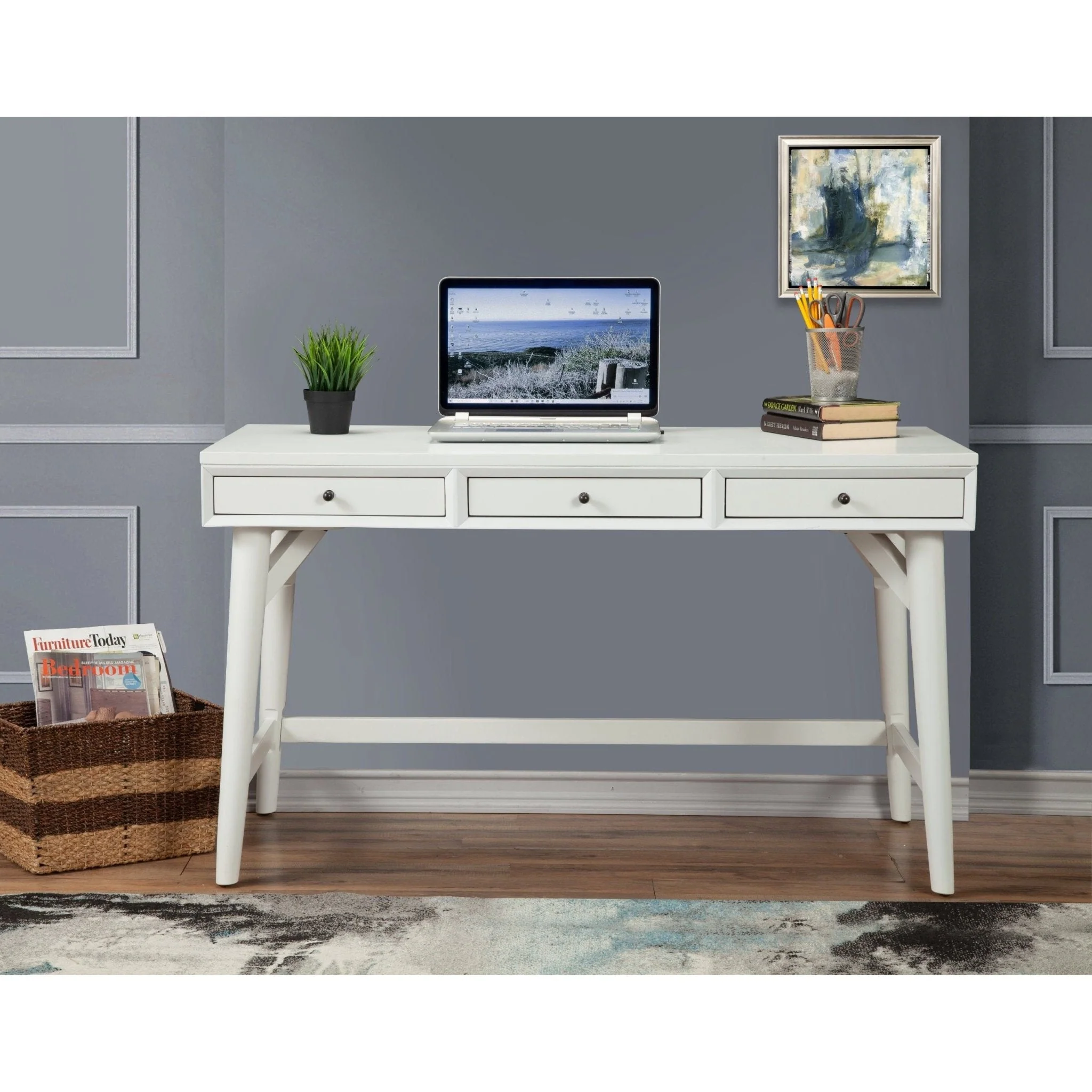 Flynn Large Desk, White - Image 2