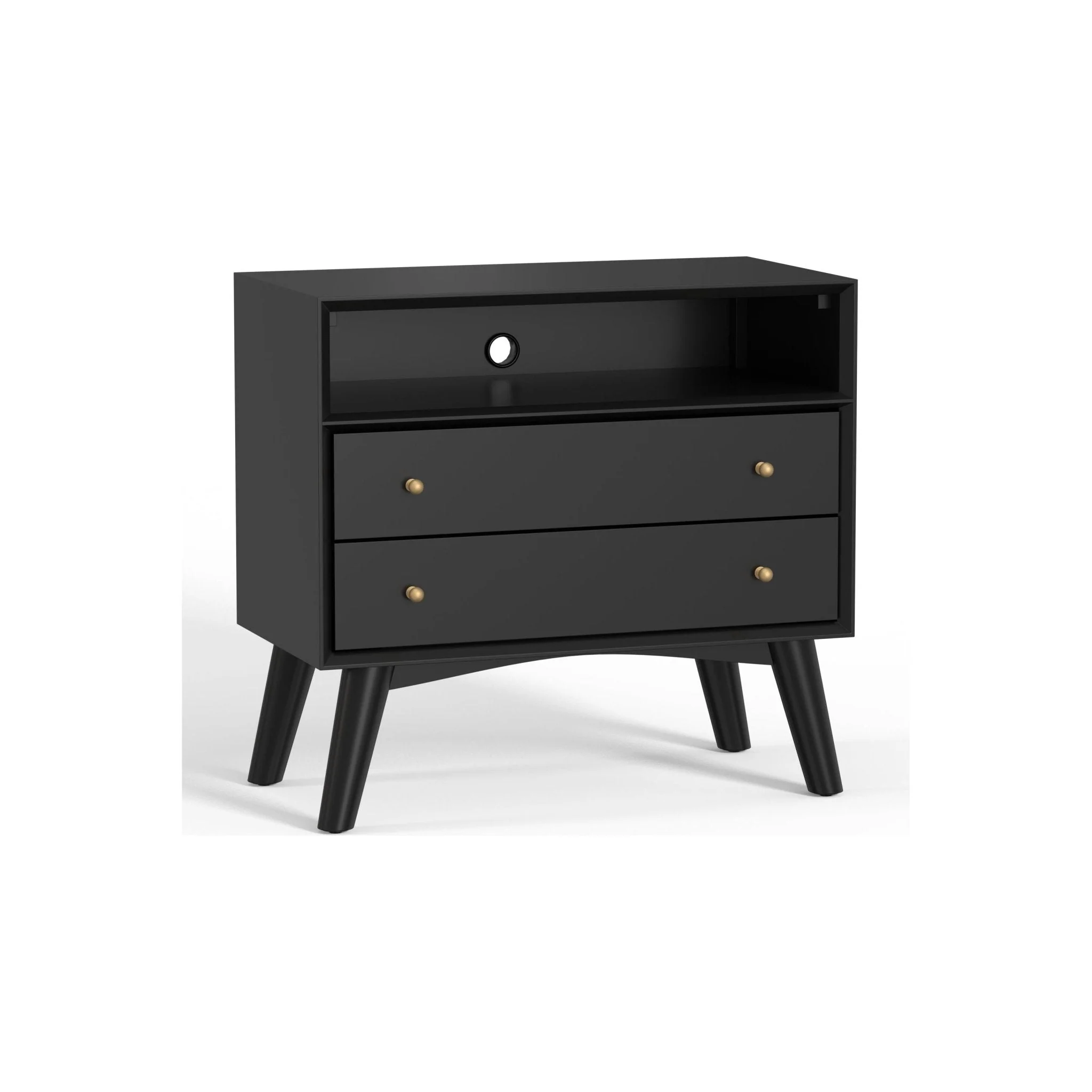 Flynn Large Nightstand, Black - Image 4