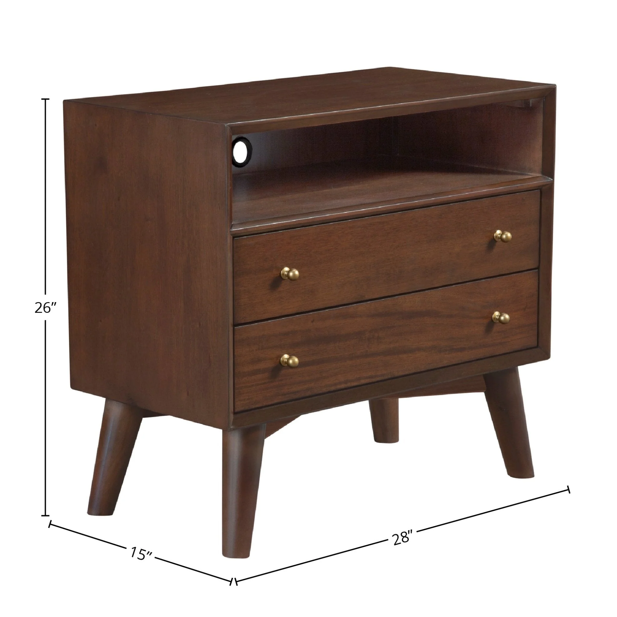 Flynn Large Nightstand, Walnut - Image 7
