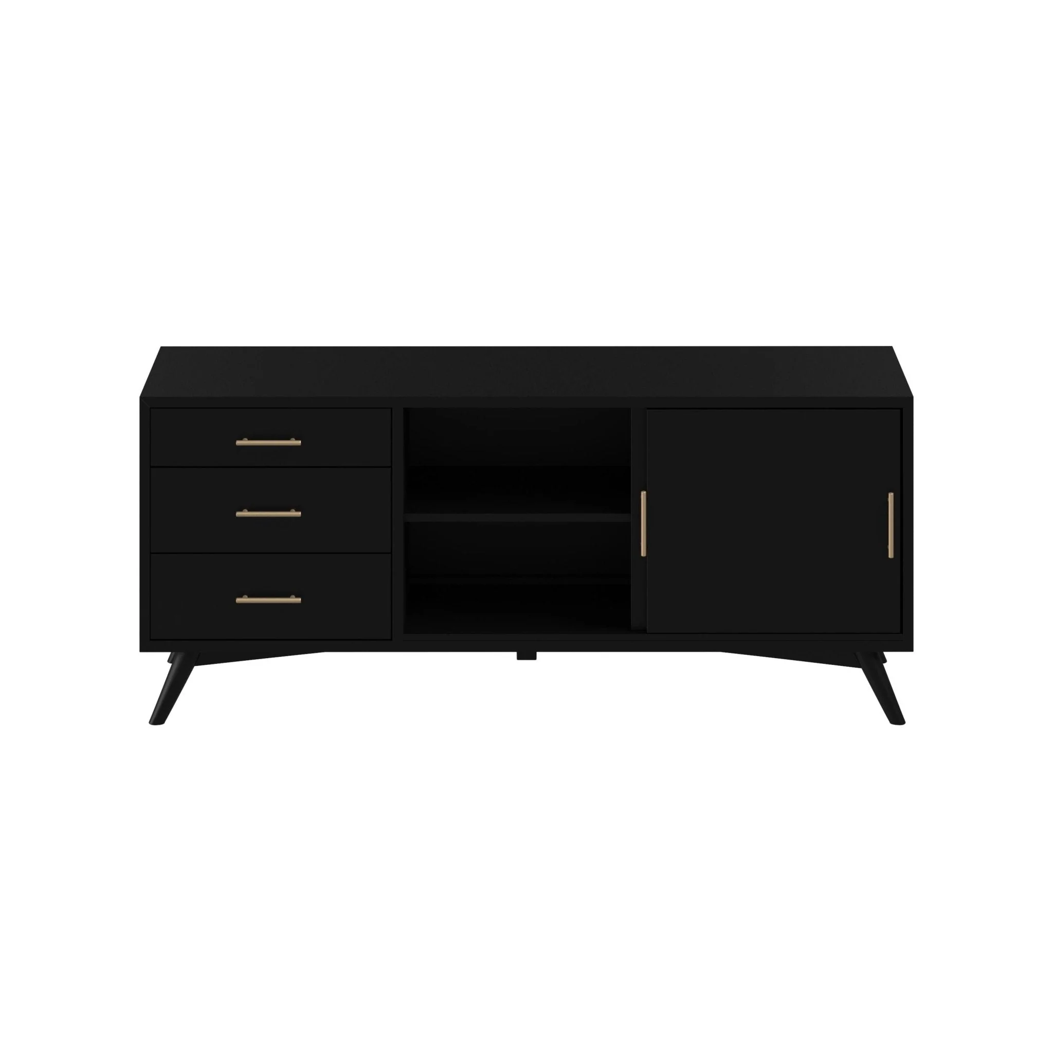Flynn Large TV Console, Black - Image 2