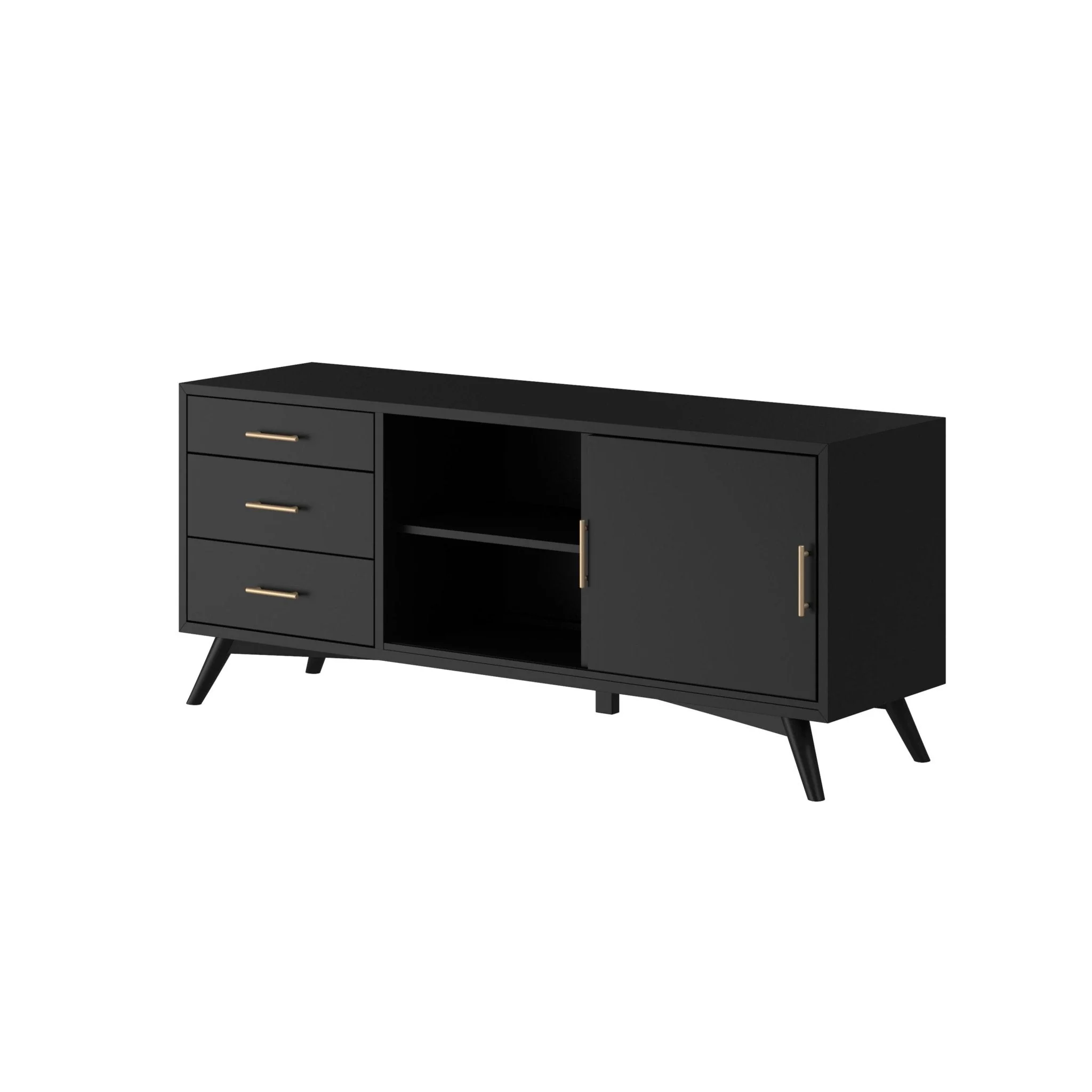 Flynn Large TV Console, Black - Image 3