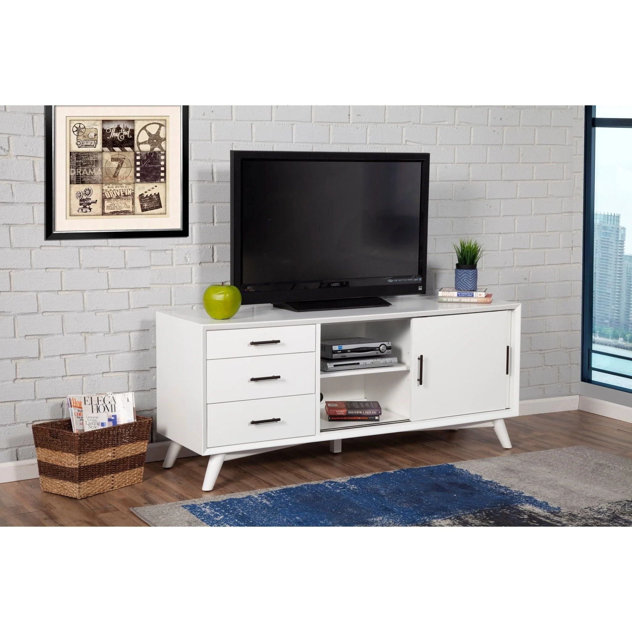 Flynn Large TV Console, White - Image 2