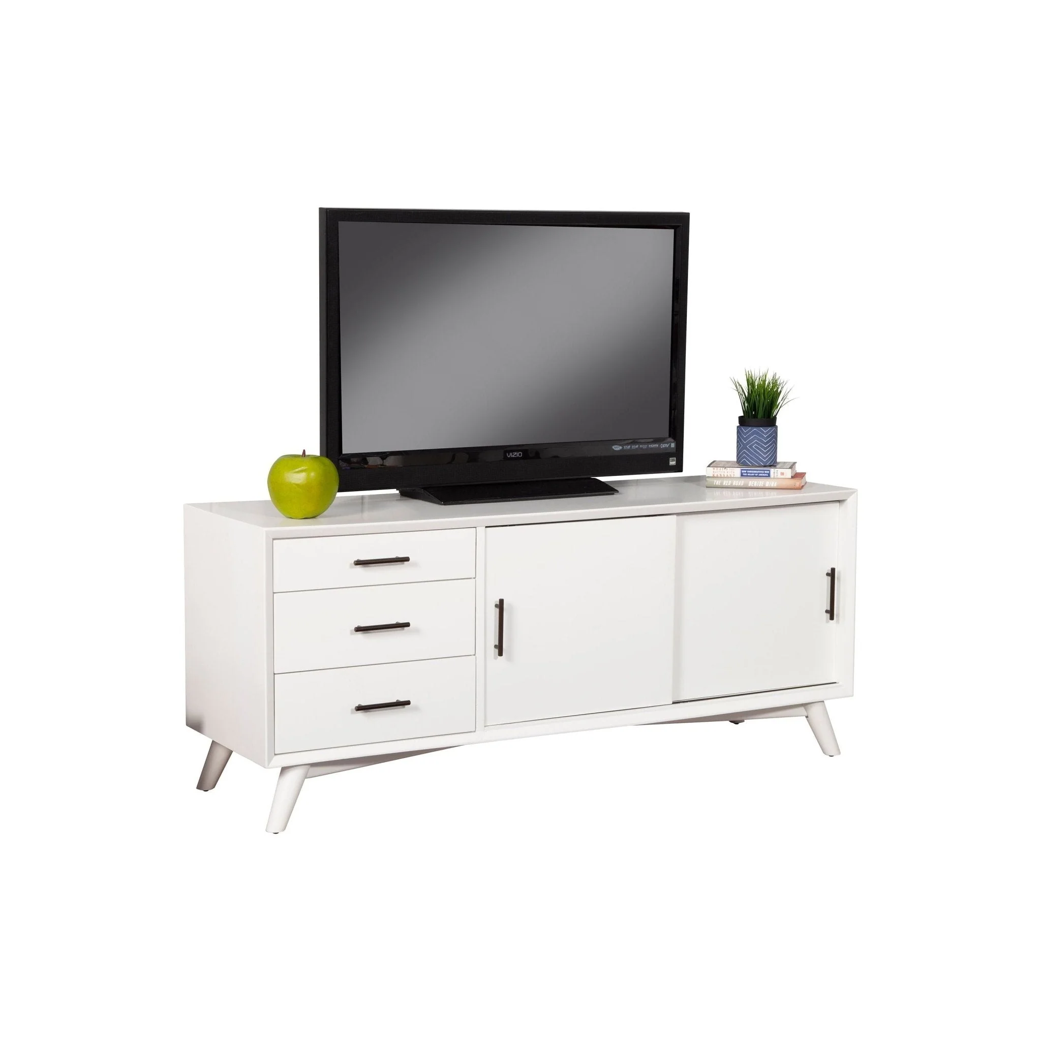 Flynn Large TV Console, White - Image 3
