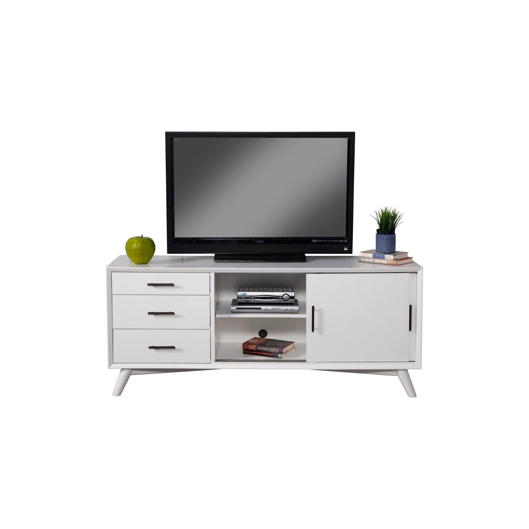 Flynn Large TV Console, White - Image 4