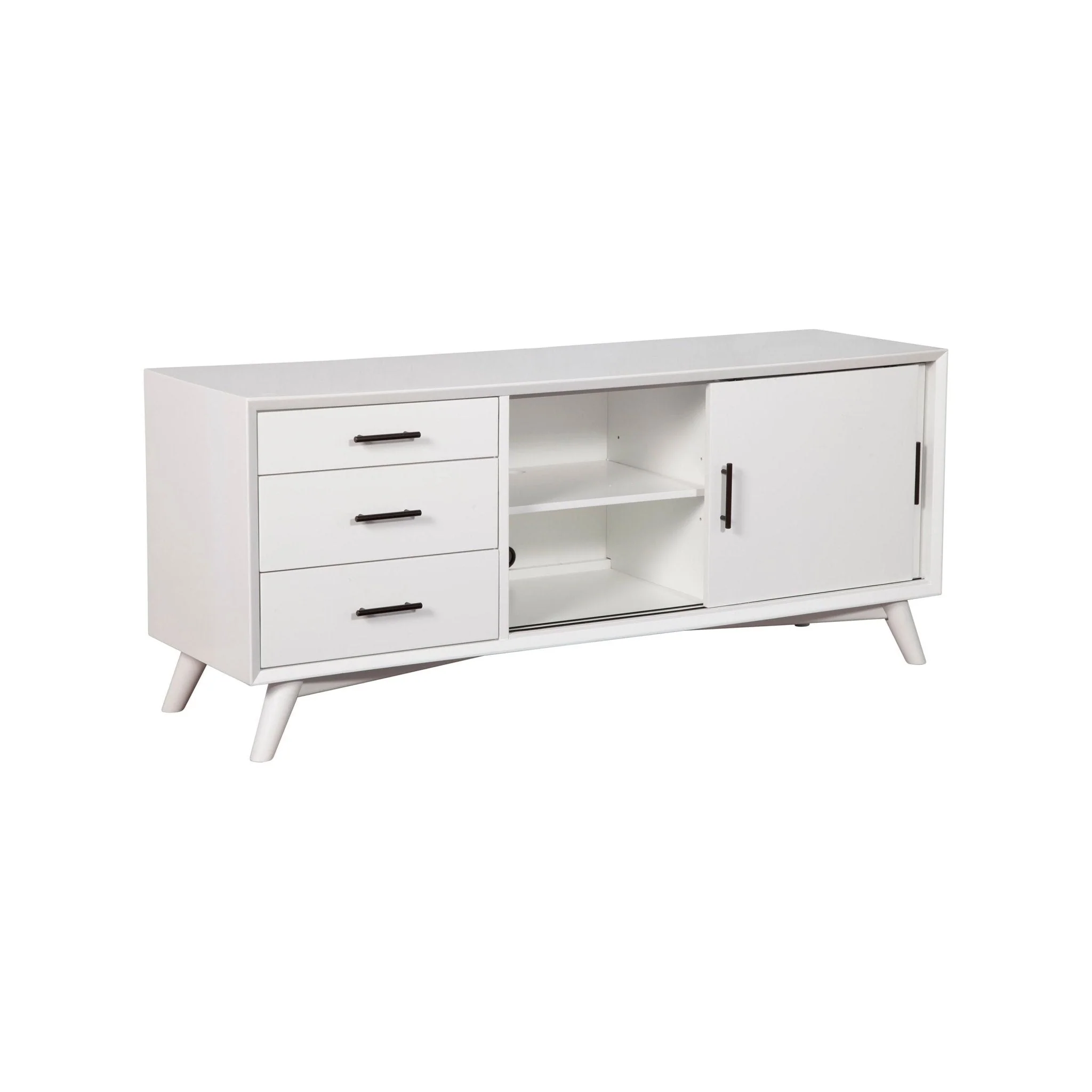 Flynn Large TV Console, White - Image 6