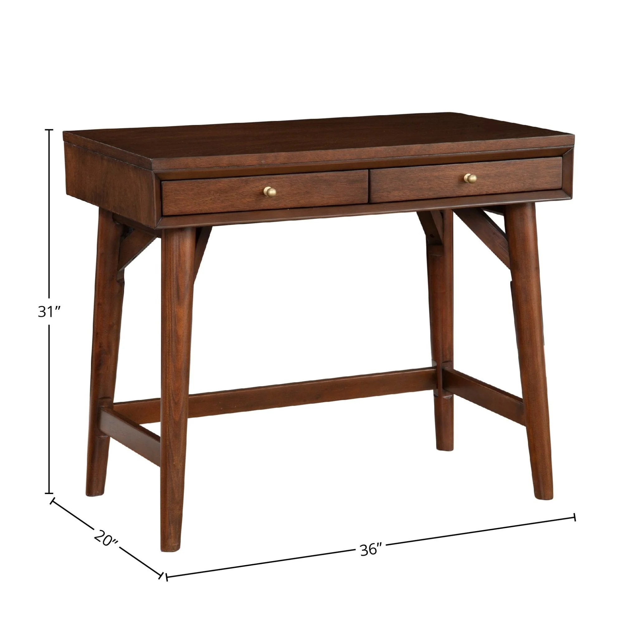 Flynn Mini Desk, Walnut - Image 10